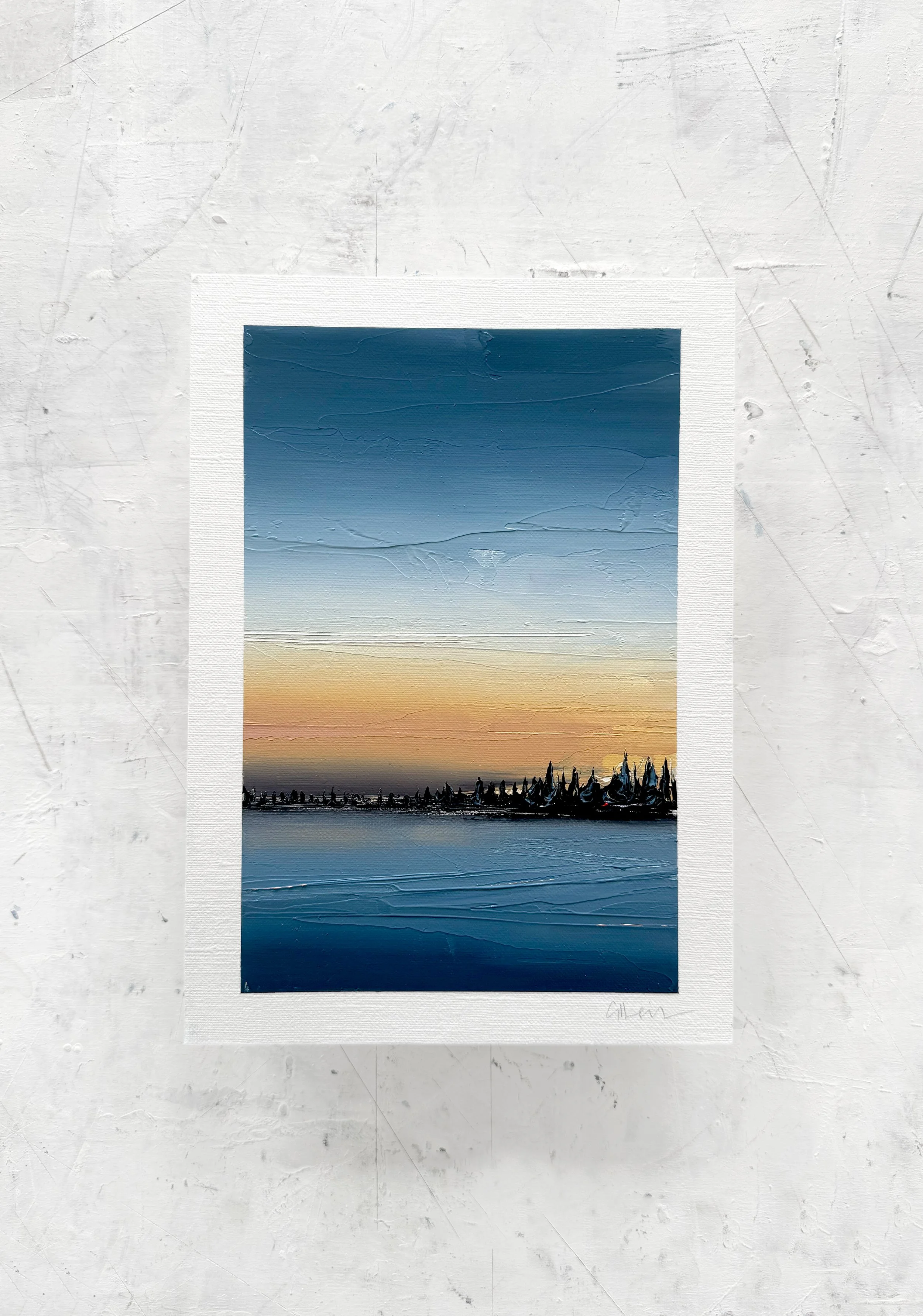 Snow Glow | 21 x 15cm | Oil on paper