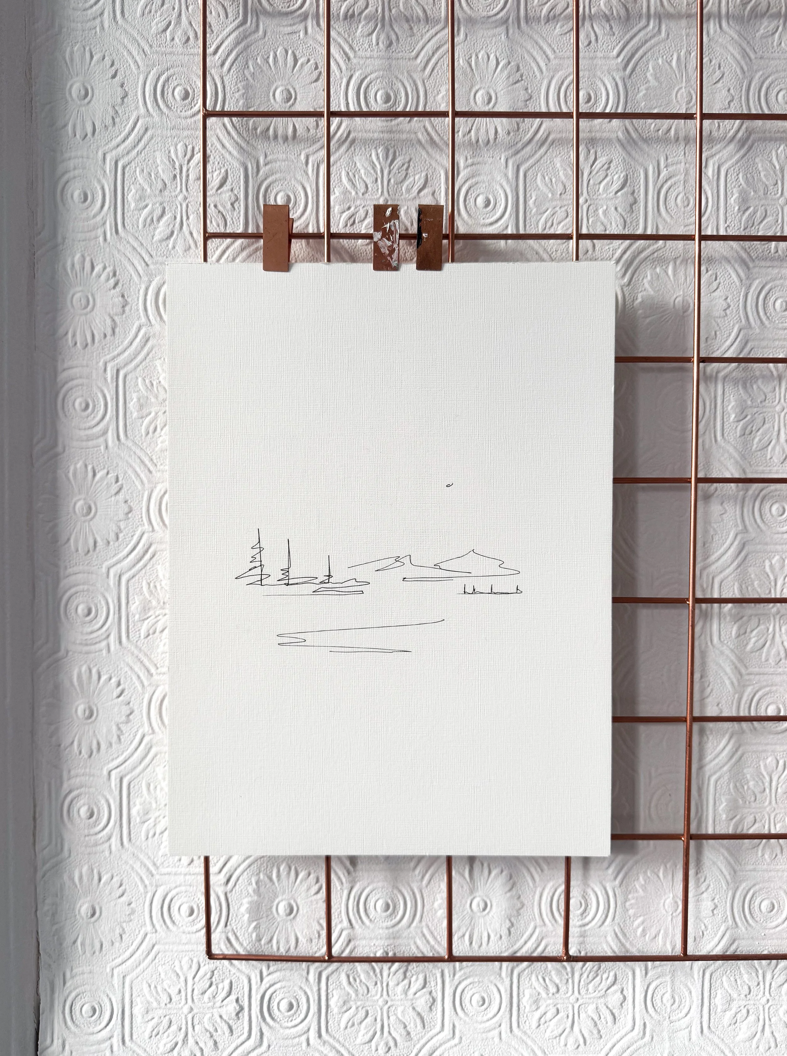 Mountains IV | 30 × 22.5cm  | original line drawing on heavyweight paper