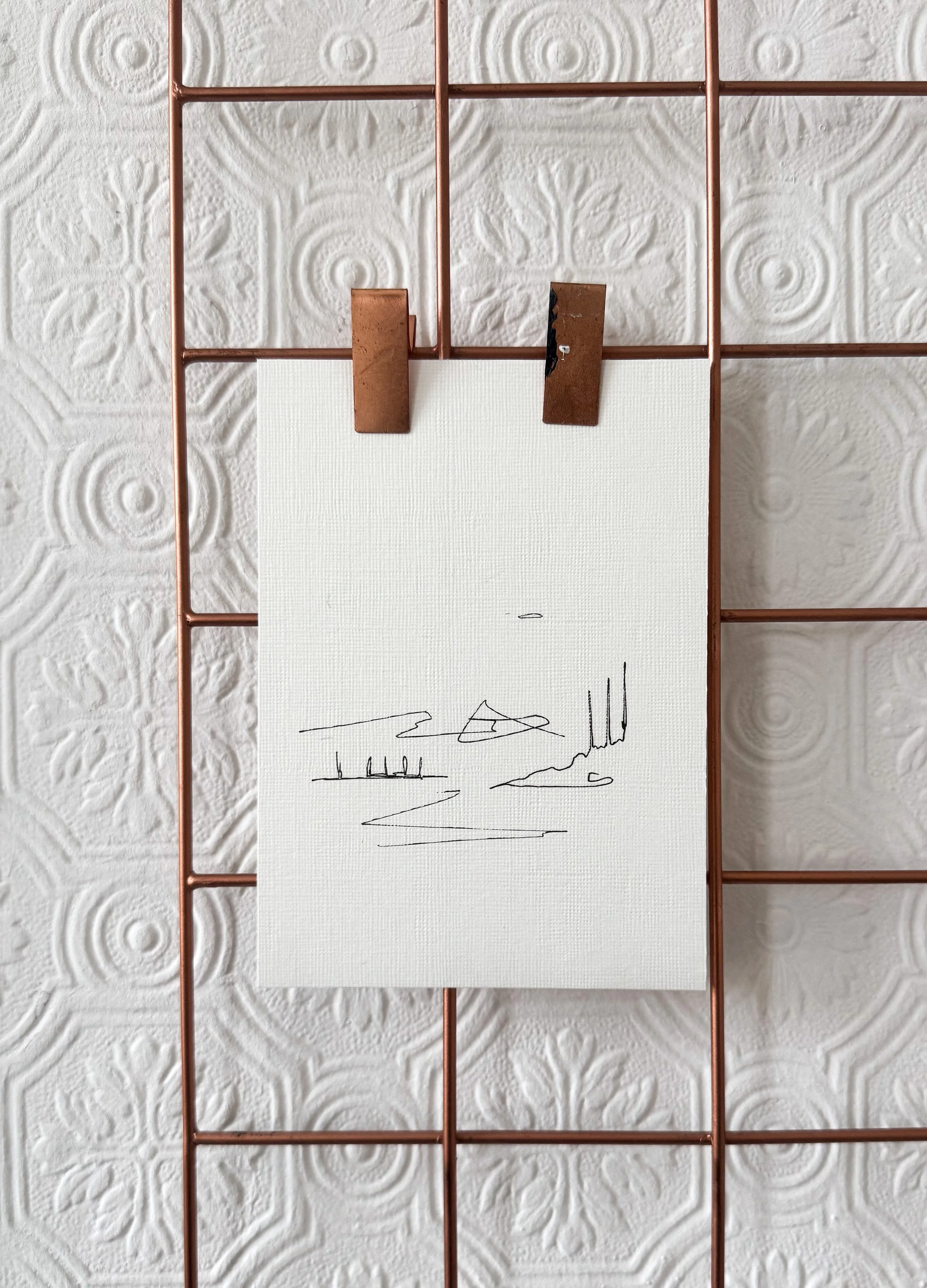 Mountains I | 10.5 x 15cm | original line drawing on heavyweight paper