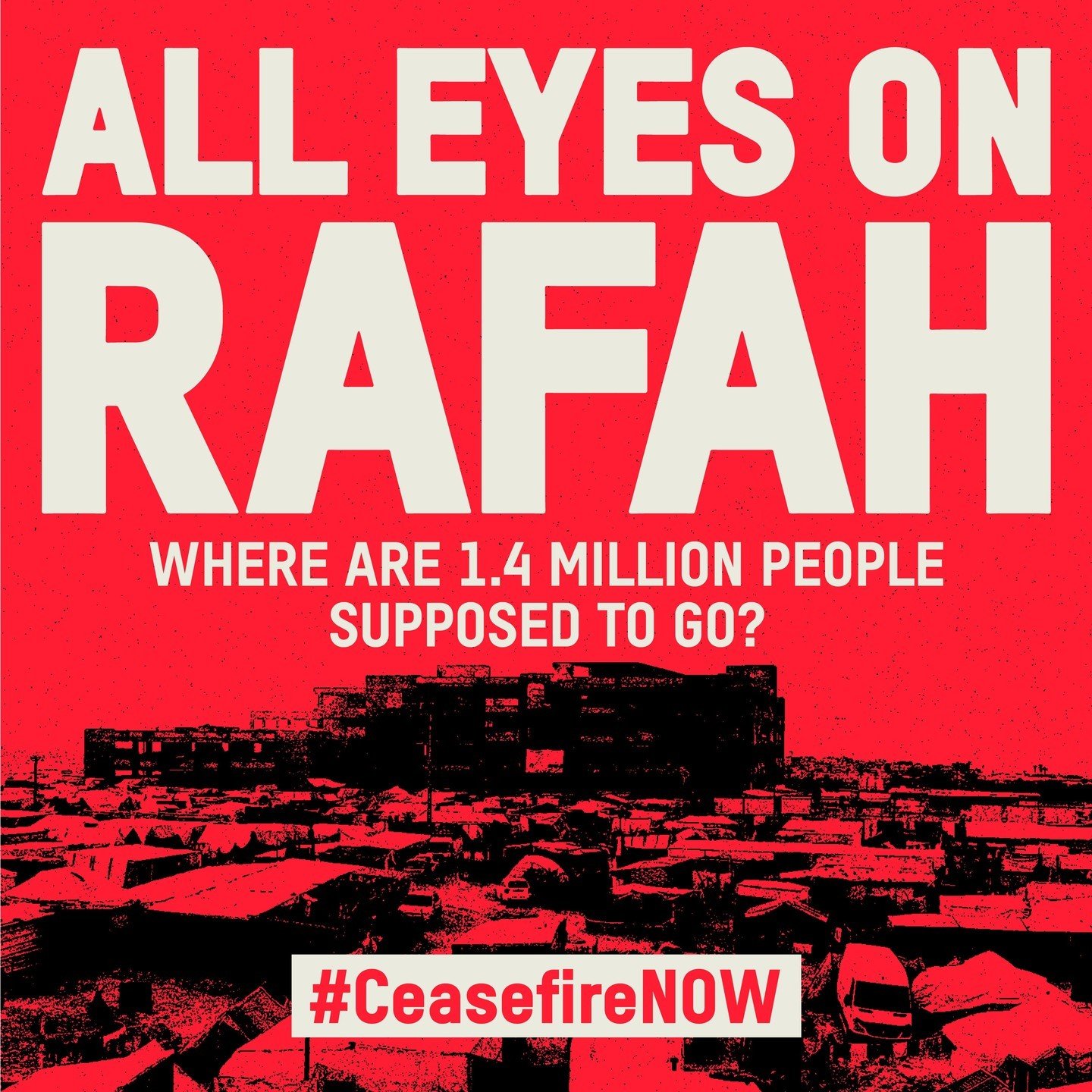 A military invasion in Rafah would be catastrophic. Almost 1.3 million people, including half a million children are now crammed into this small city in #Gaza. There can be no more ''evacuations''. There is no safe place to go. 

There must be a #cea