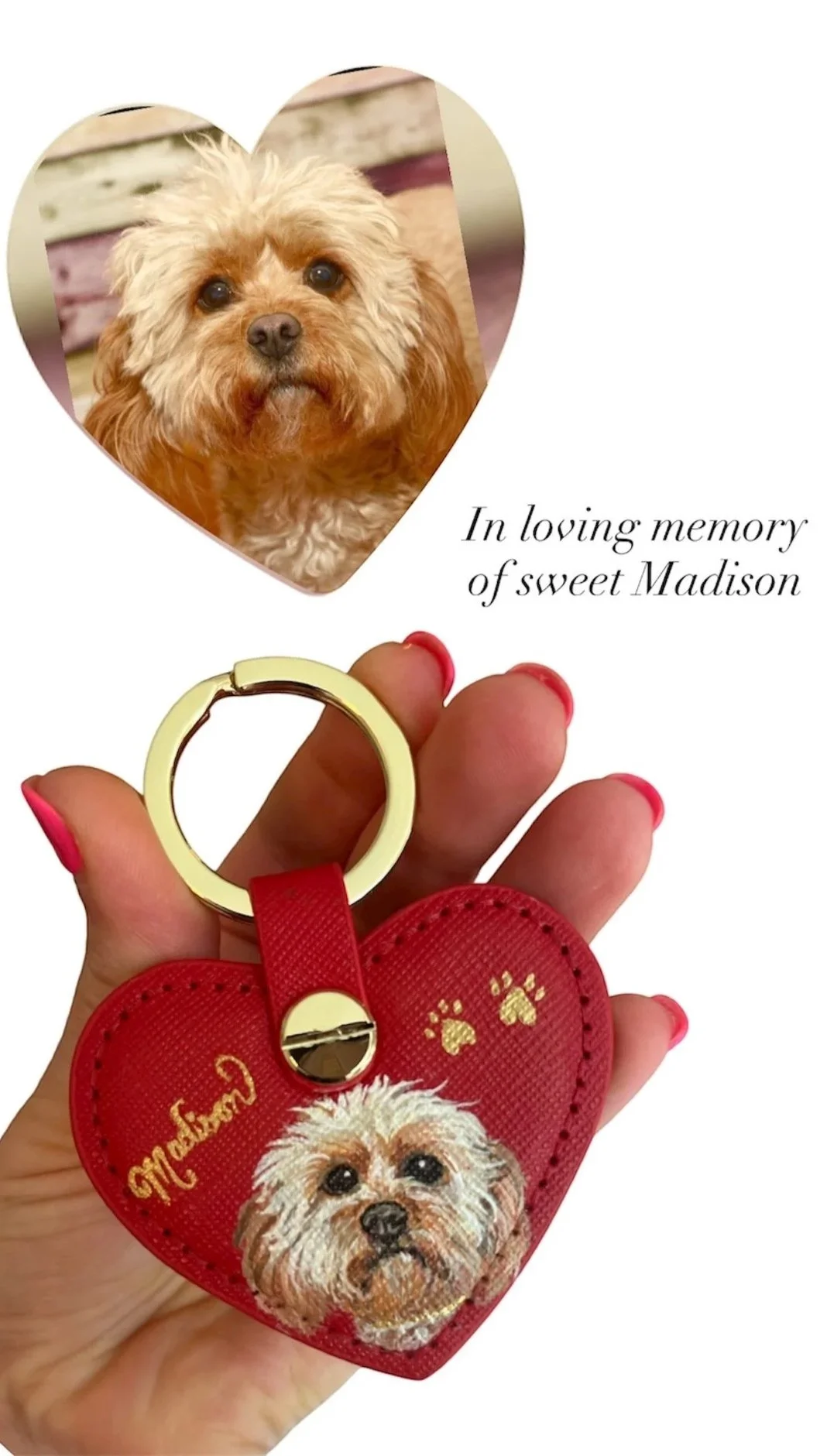 A tiny pet portrait in memory of a beloved pup.