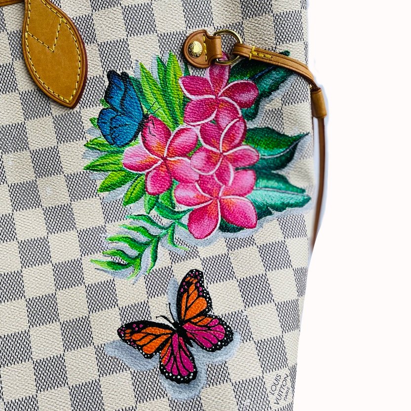 Designer Bags Hand Painted Initials Stars and Stripes — Michele Sobel Fine  Art Michele Sobel Fine Art Hand Painted Artwork For Your Designer Bags