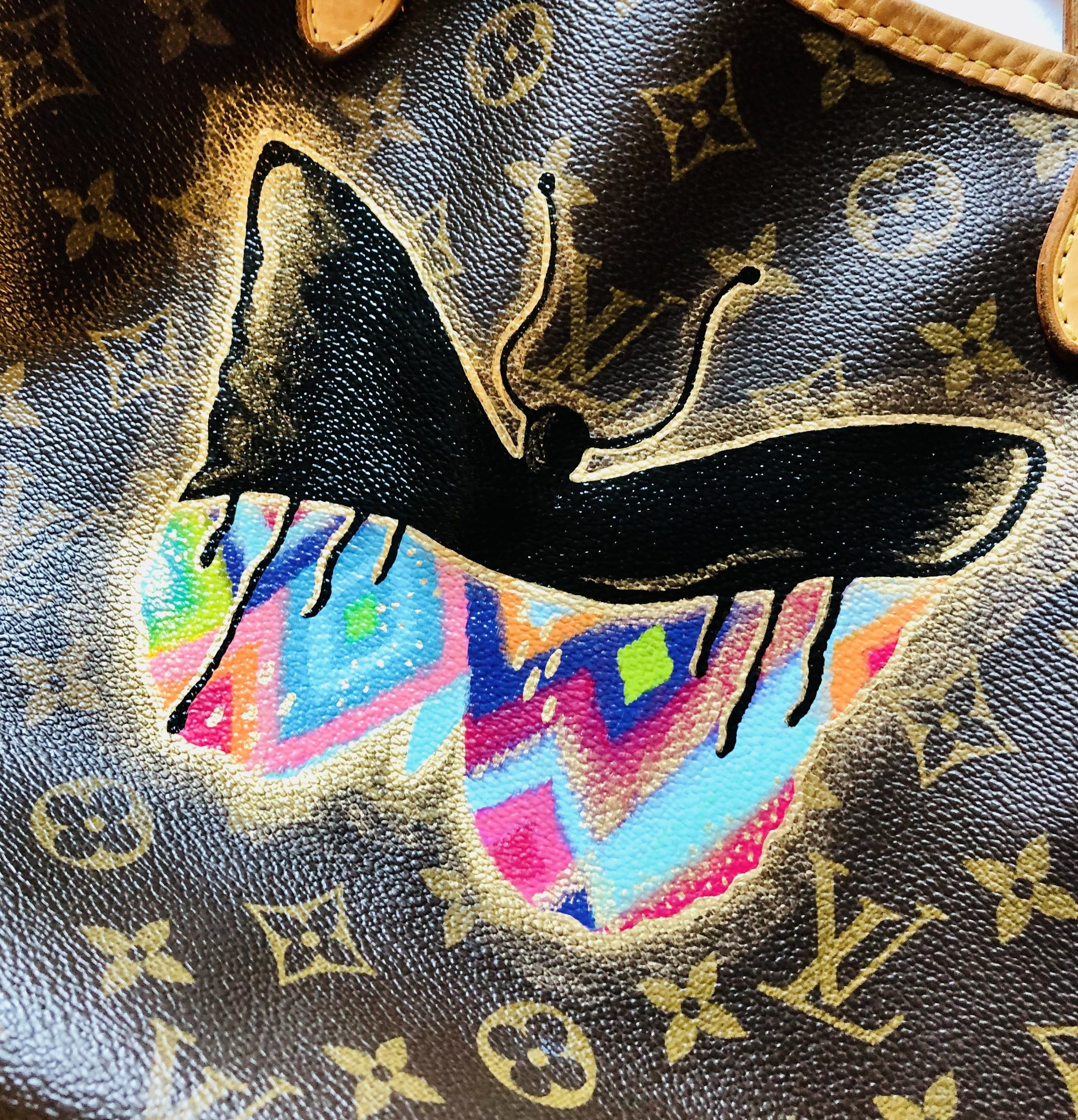 Louis Vuitton Hand Painted with Custom Artwork