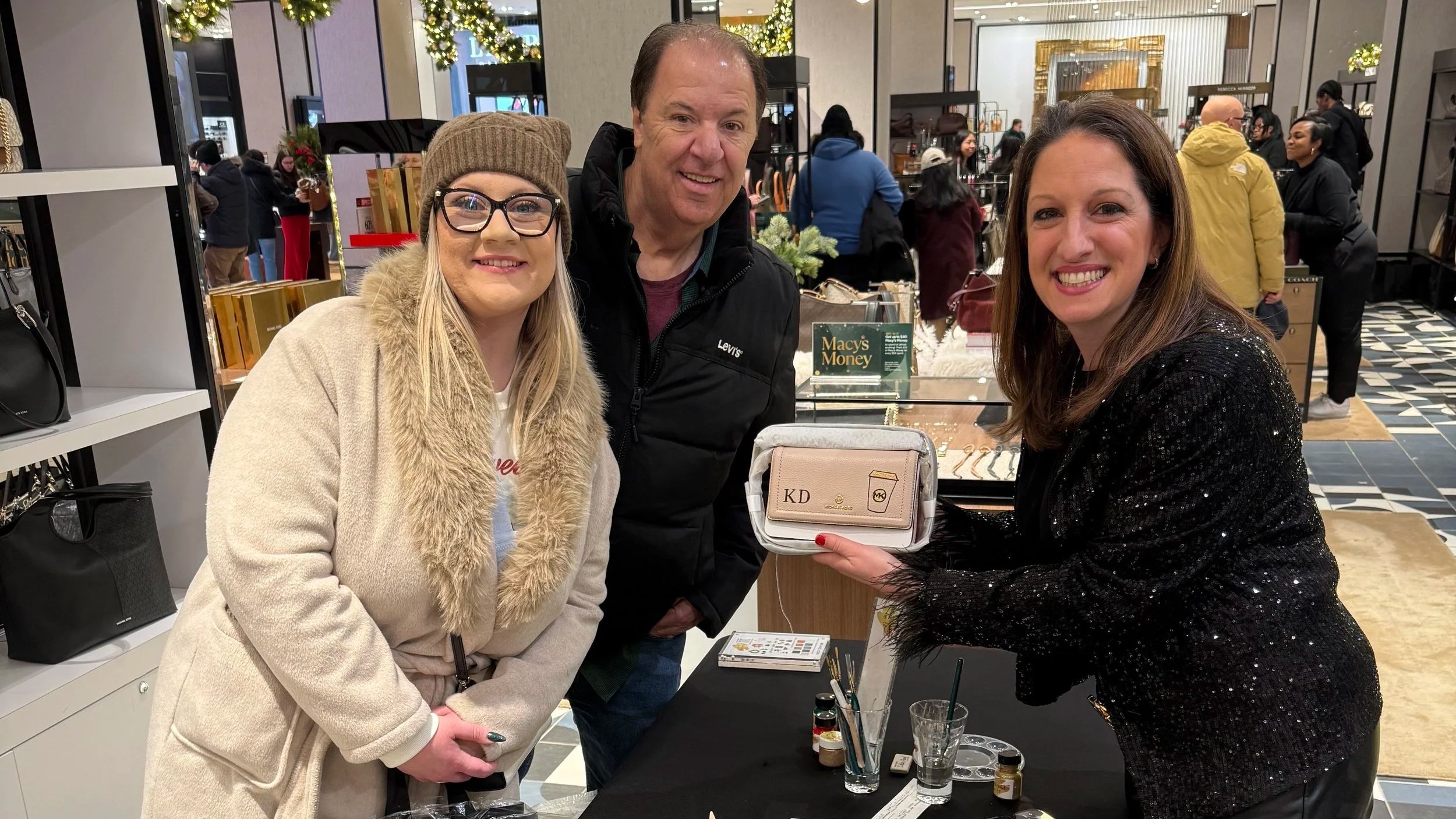 hand painting for david yurman monograms and artwork by michele sobel fine art