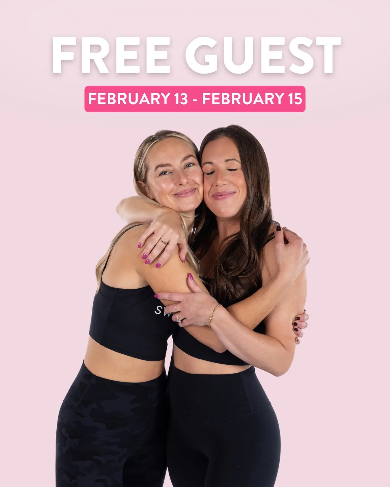 Bring someone you love for FREE all weekend long! 💘 Grab your person &mdash; bestie, husband, coworker &mdash; and come sweat it out together! 

🌀Single drop-in credit now available in the Swell Studio app! Credit usage is only valid for classes on