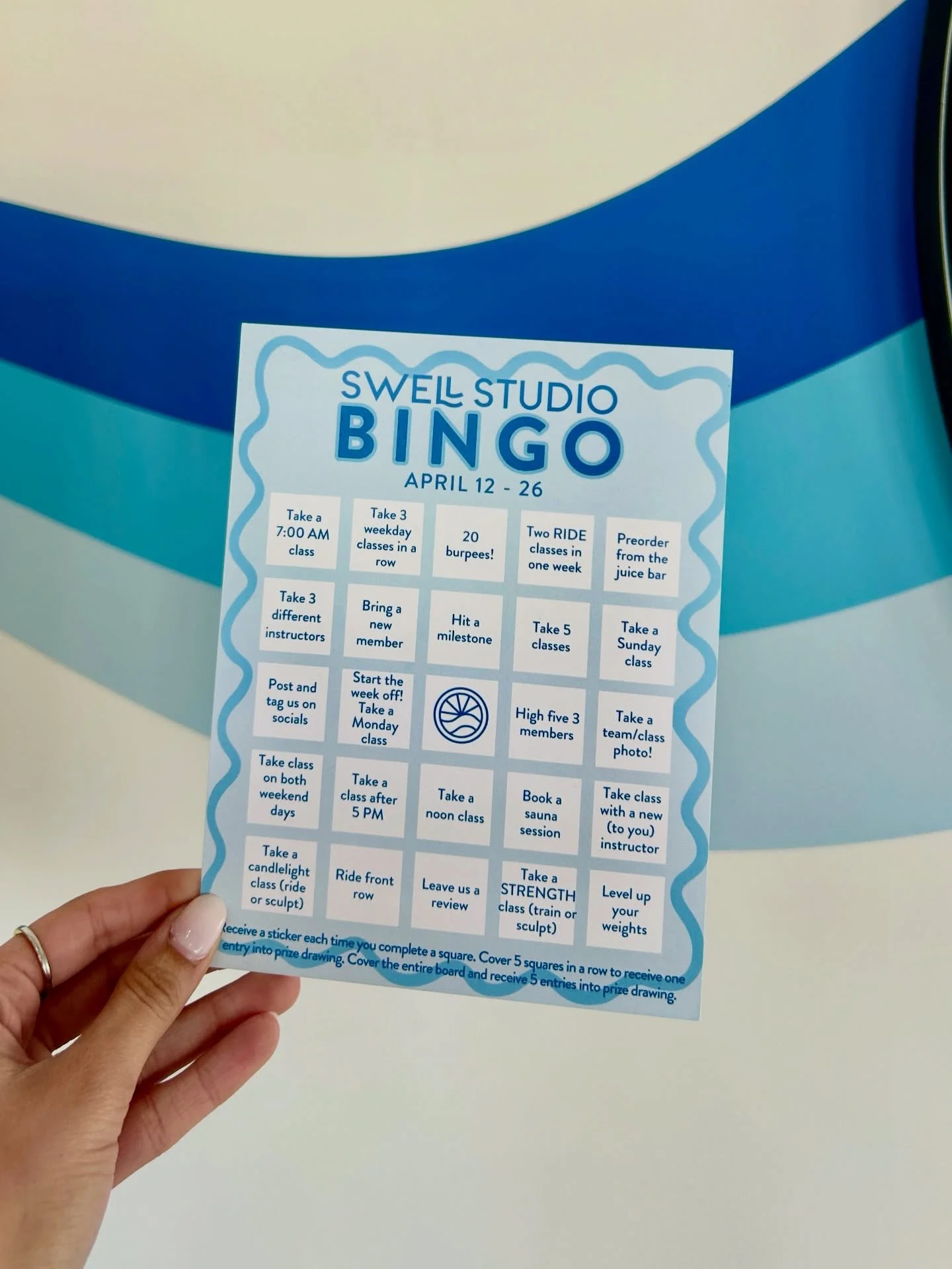 Our spring BINGO has arrived! 🤩😎

🌀Receive a sticker each time you complete a square
🌀Cover 5 squares in a row to receive 1 entry into the prize drawing
🌀Cover the entire board and receive 5 entries into the prize drawing
🌀Winner will receive a