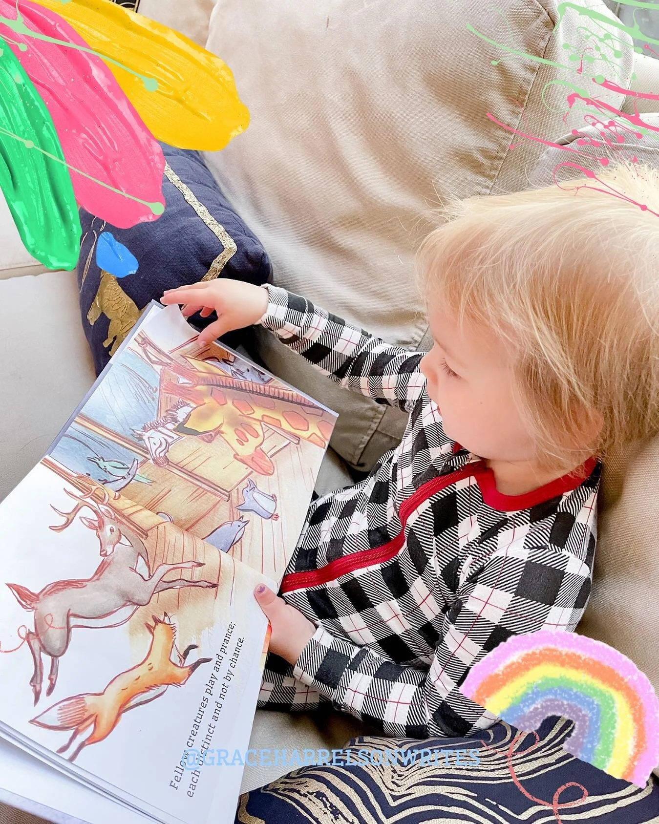 &ldquo;Children are the living messages we send to a time we will not see.&rdquo; 
John F. Kennedy 

Love seeing your sweet babes with my book baby! 

🌧️🌈☀️