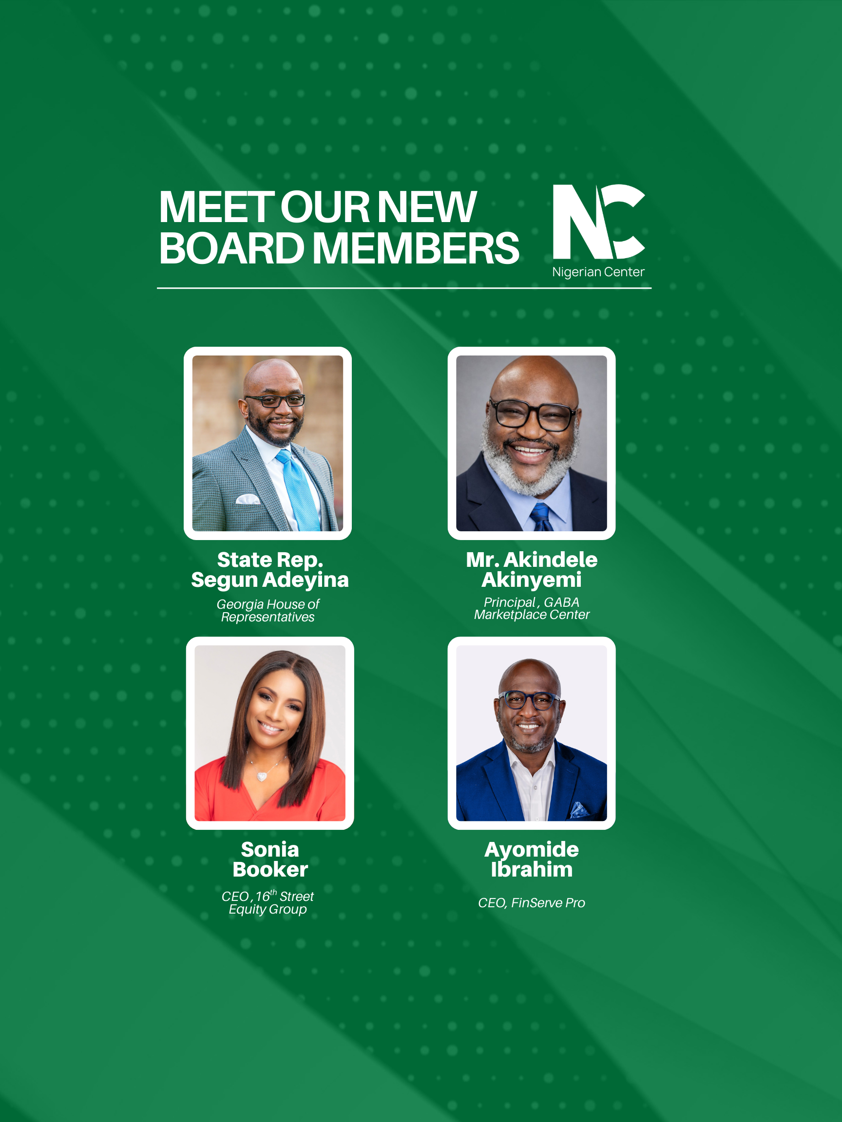 Nigerian Center Welcomes New Board Members