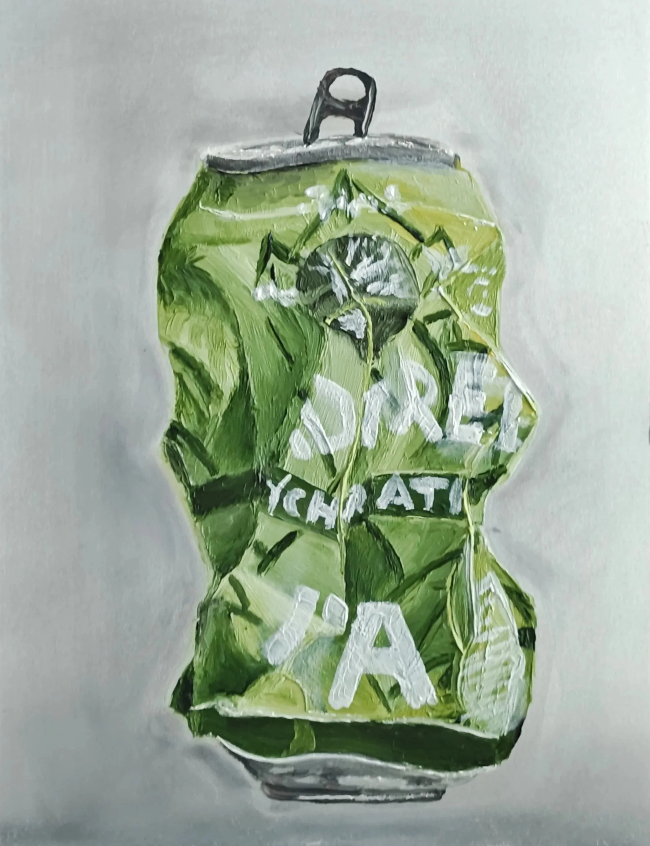 SOLD - Psychopathy Can - 2026 - 8X6 Oil on aluminum