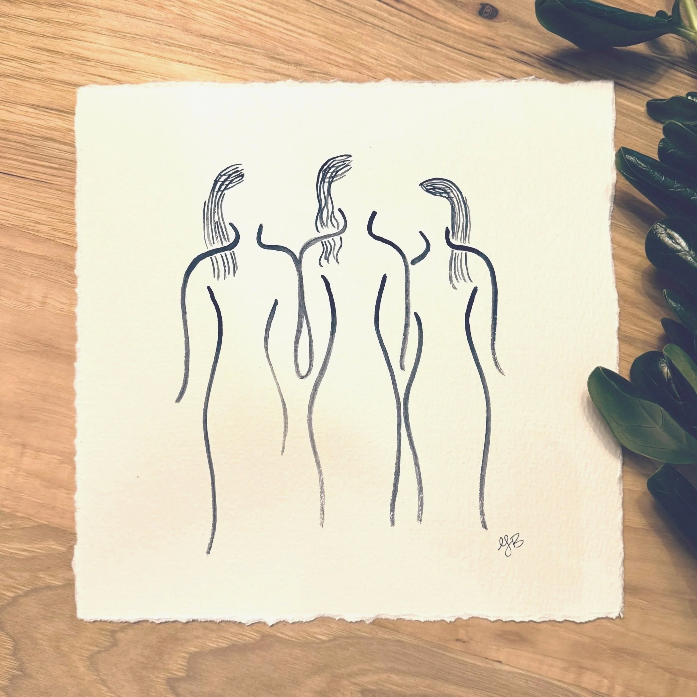 8x8" handtorn unframed 