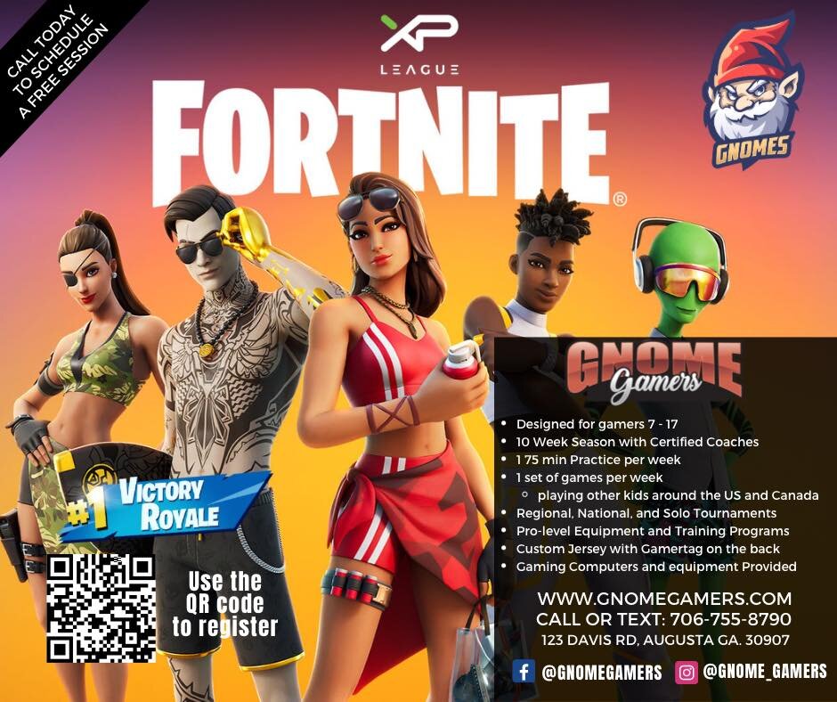Are you ready to level up your child's Fortnite skills while ensuring they have a blast in a safe and supportive environment? Look no further than Gnome Gamers' Fortnite Coaching Club!

🎮 Here's why you should sign up:

🌟 Weekly practice sessions l