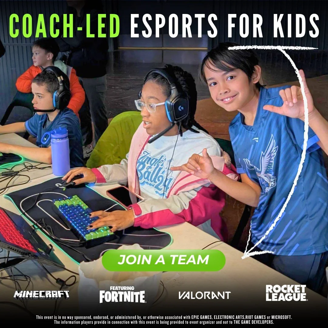 ✅ Real coaches. Real teams. Real growth. XP League gives young gamers structure, support, and skills that last.
👾 Minecraft, Fortnite, Rocket League &amp; more.
🟢 Join a team.
