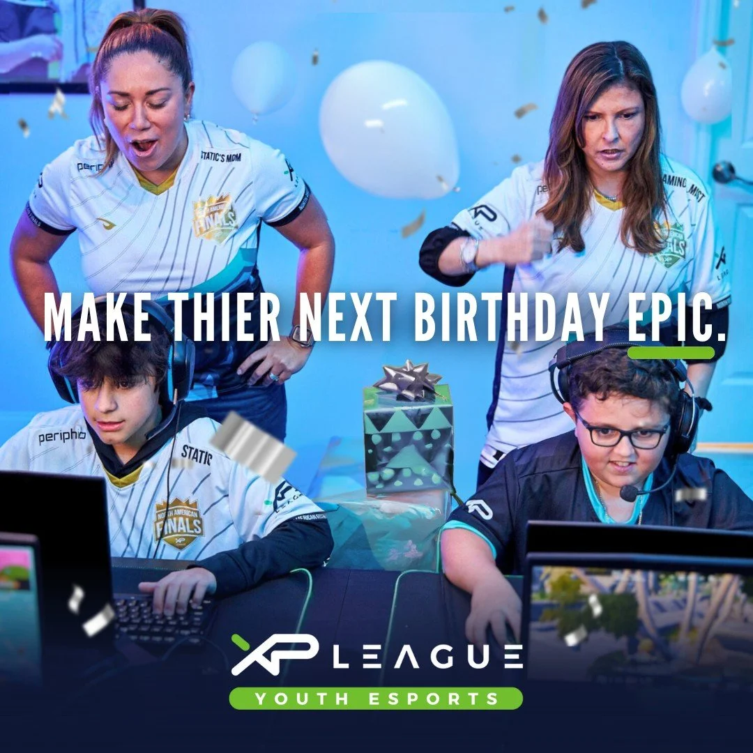 No boring birthday parties here! Give your child the ultimate birthday experience with an XP League esports party! Fun, games, and lasting memories&mdash;book now and make their special day unforgettable! 🎂👾