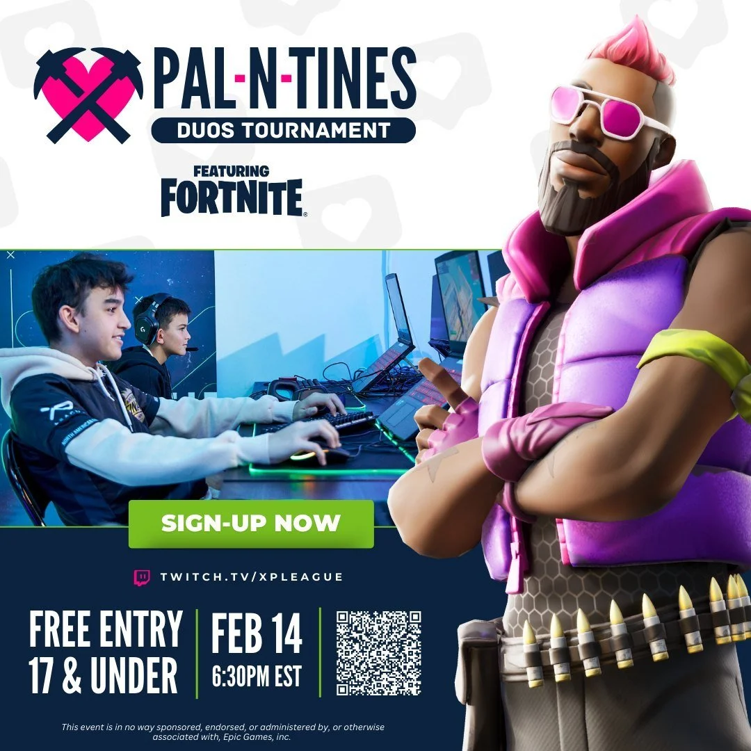 Grab your duo and drop in! This Valentine&rsquo;s Day, it&rsquo;s all about teamwork, strategy, and clutch plays. Who&rsquo;s got your back in the PAL-N-TINES Fortnite Duos Tournament? 💖🎮
