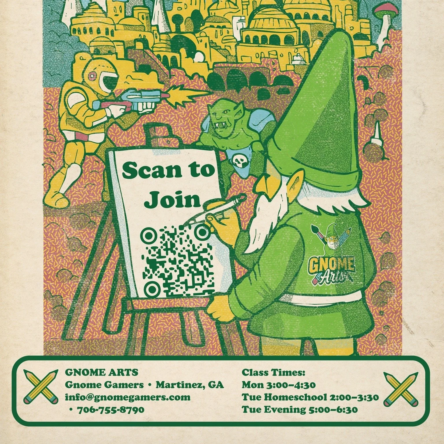 Spots remain for Gnome Art - classes start Monday, Nov 10!

Our Gnome Art program with Justin from JustJustin Art starts Monday, November 10th, and we still have a spots left!

Kids ages 7&ndash;17 can explore drawing, painting, character design, and