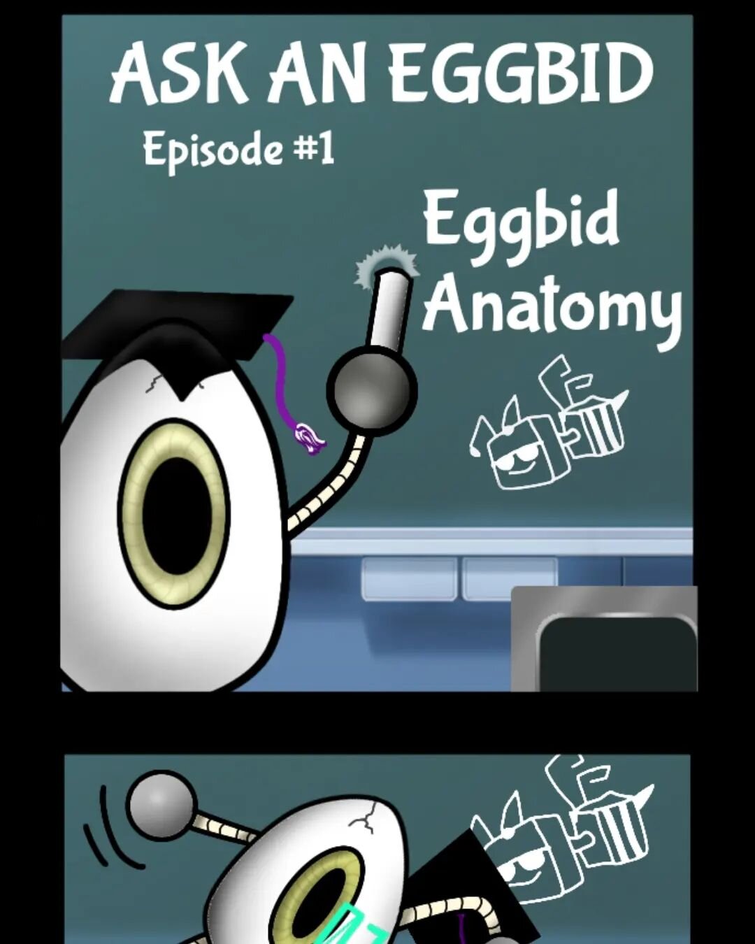 Published the first episode of Ask An Eggbid! @webtoonofficial 

Link in bio!

#comics #webcomics #scifi #comedy #illustration #digitalillustration  #cartoons #techspressionism #SKELLYBOTS #postapocalypse #blockybeez #webtoons