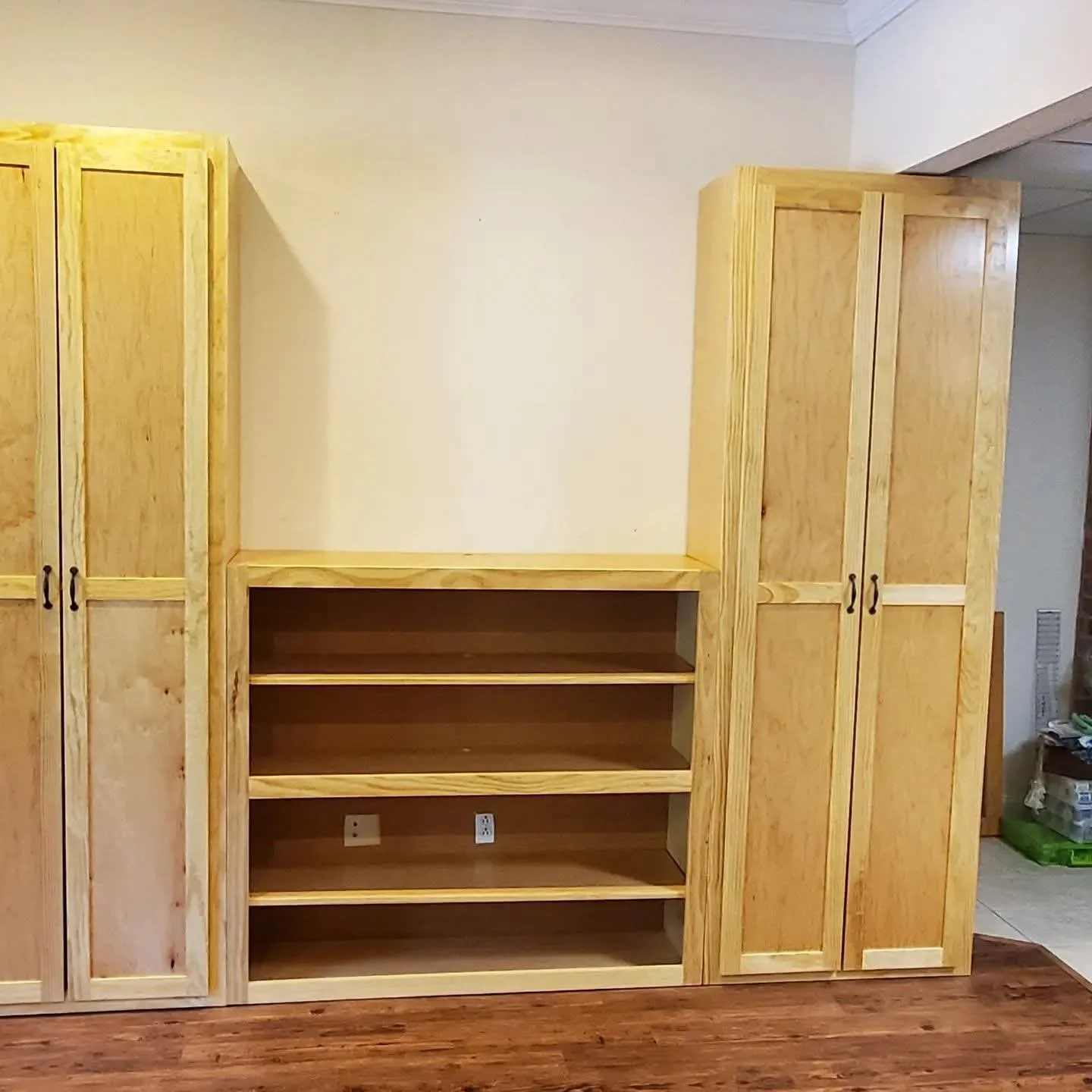 Custom entertainment center with storage in Athens, TN