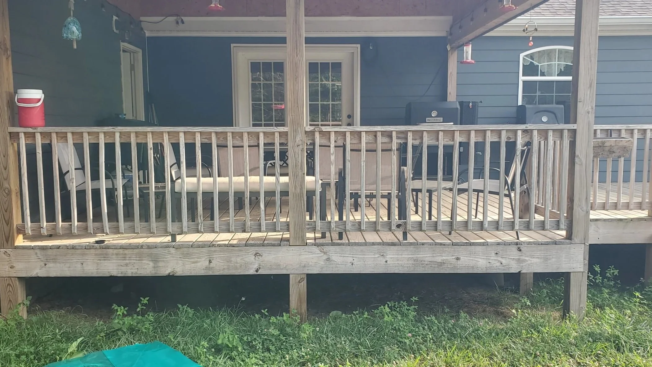 Porch conversion in Dayton, TN showing original covered porch