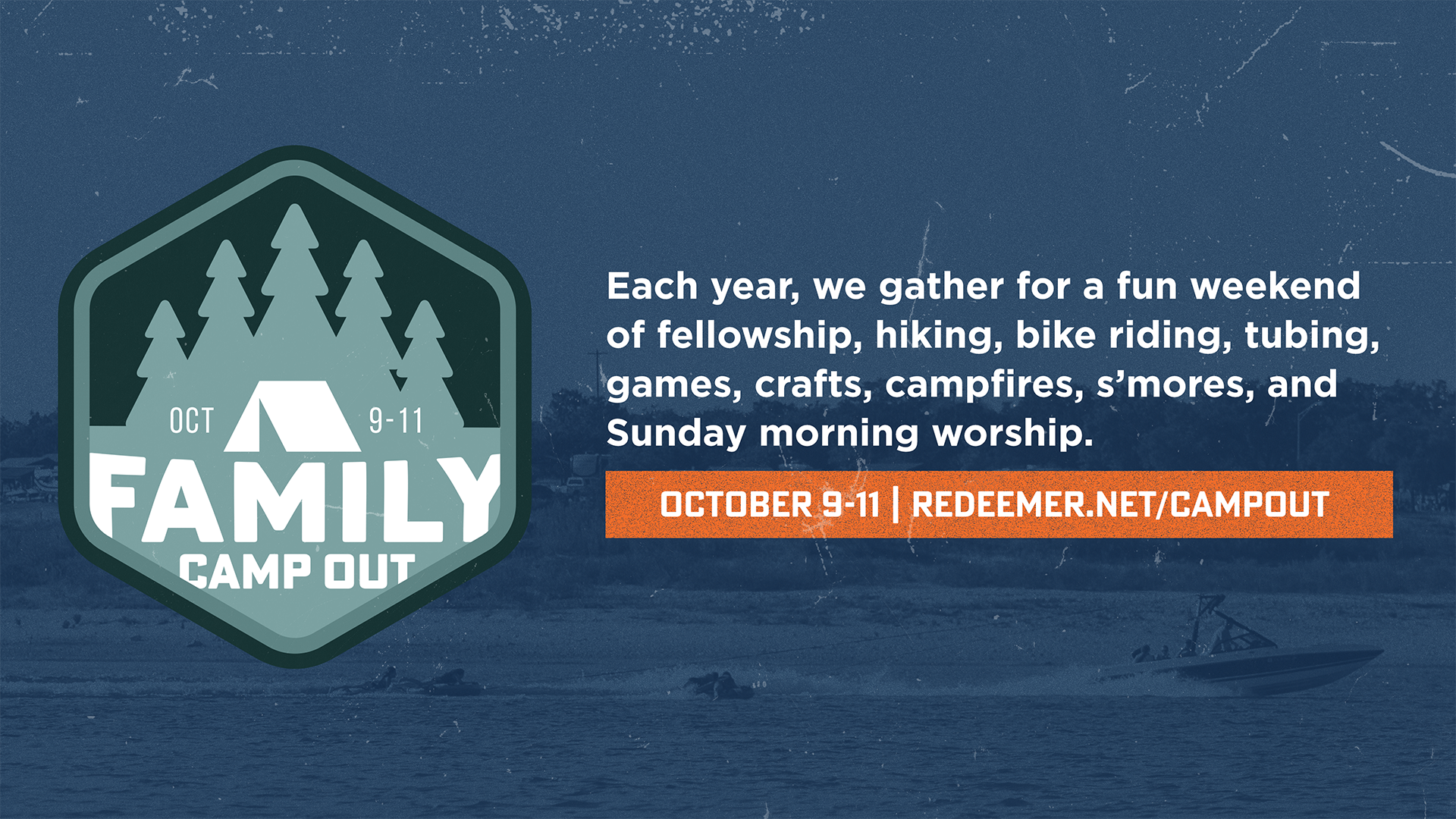 Redeemer Family Campout October 9-11, 2026 Cedar Breaks Park, Lake Georgetown