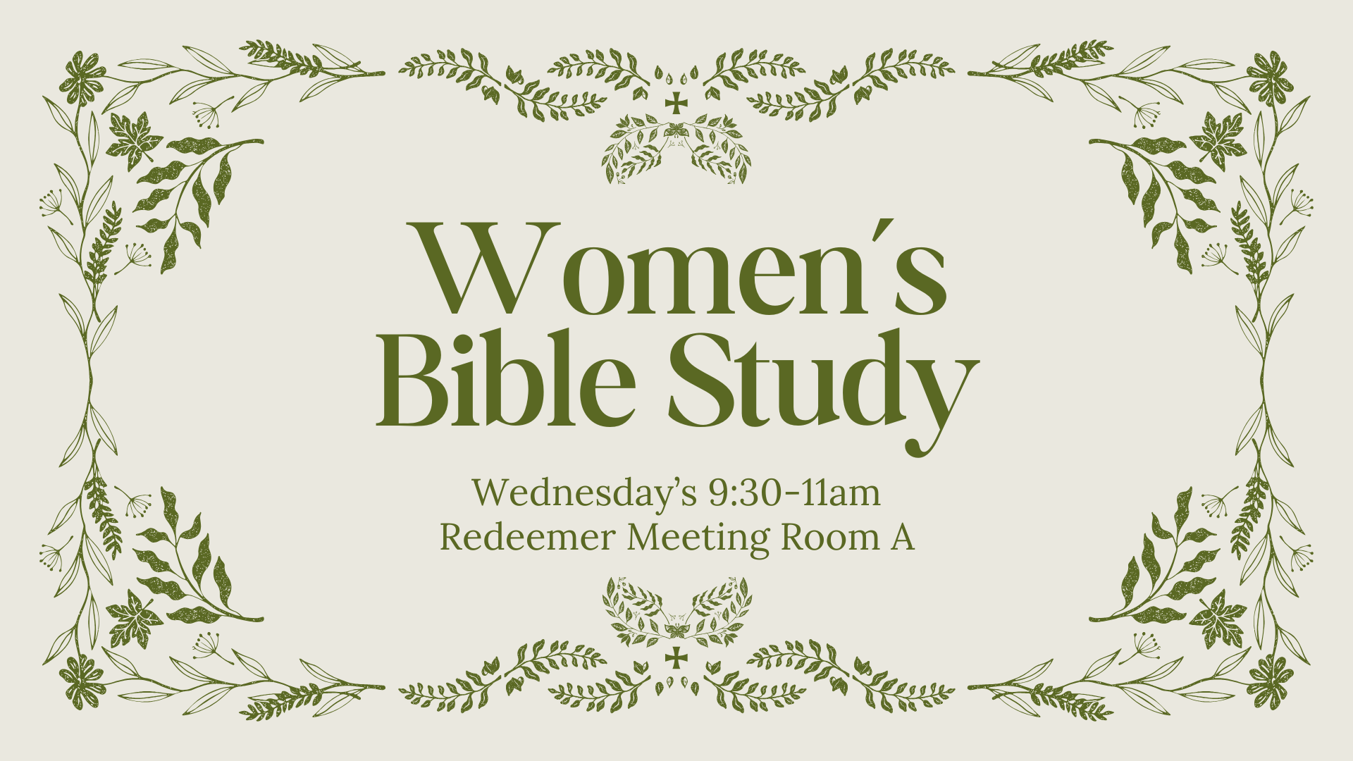Wednesday Morning Women's Bible Study