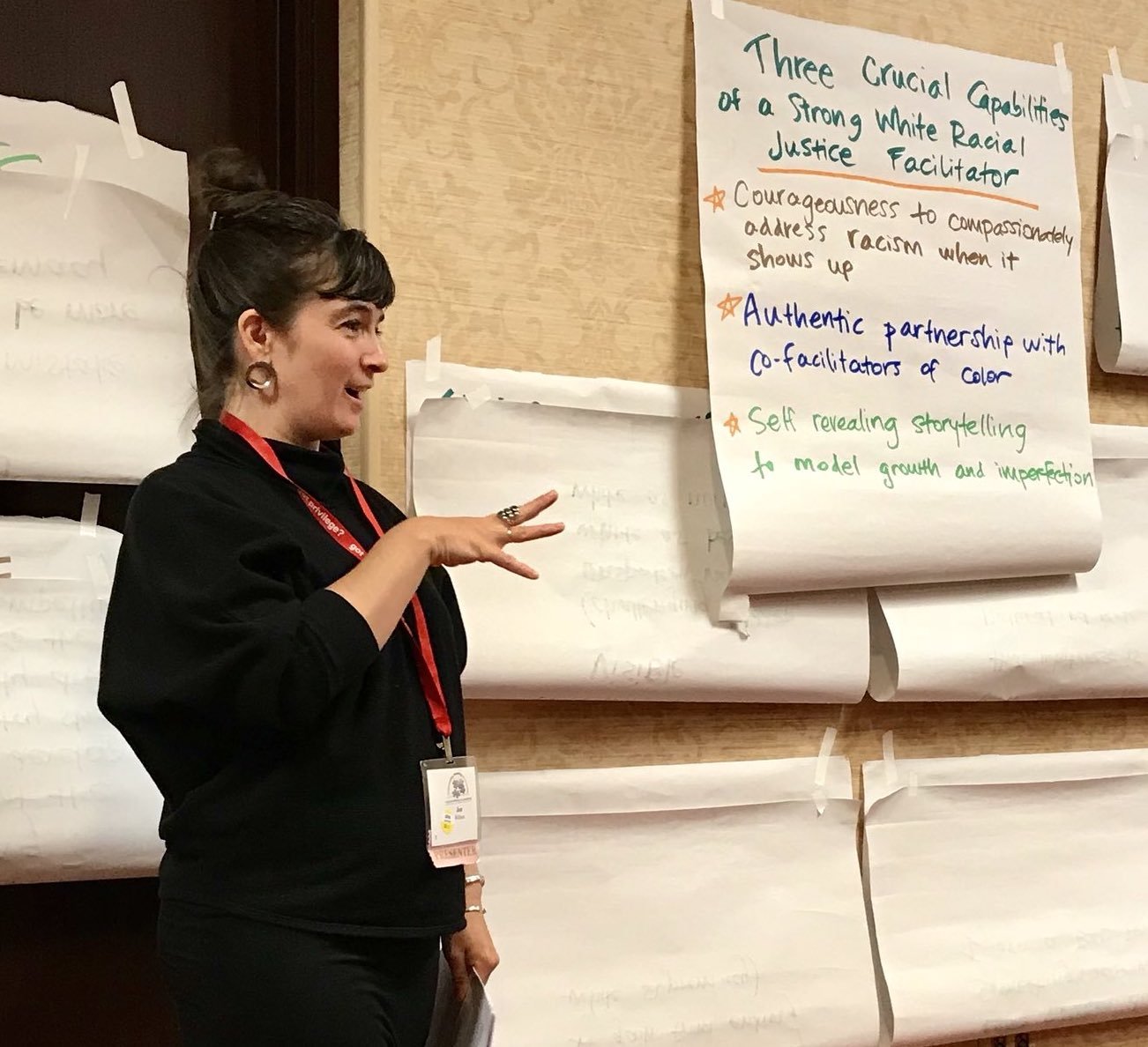 Leading a workshop at the White Privilege Conference in 2018