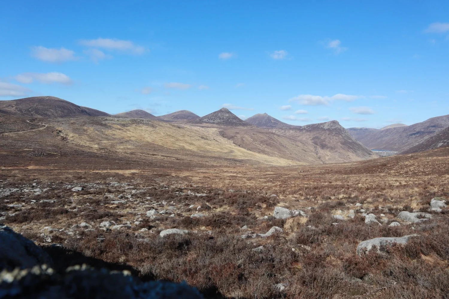 Open hillside and mountain scenery in the Mournes