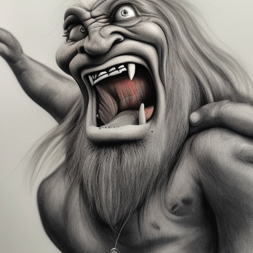 Illustration of a mountain troll