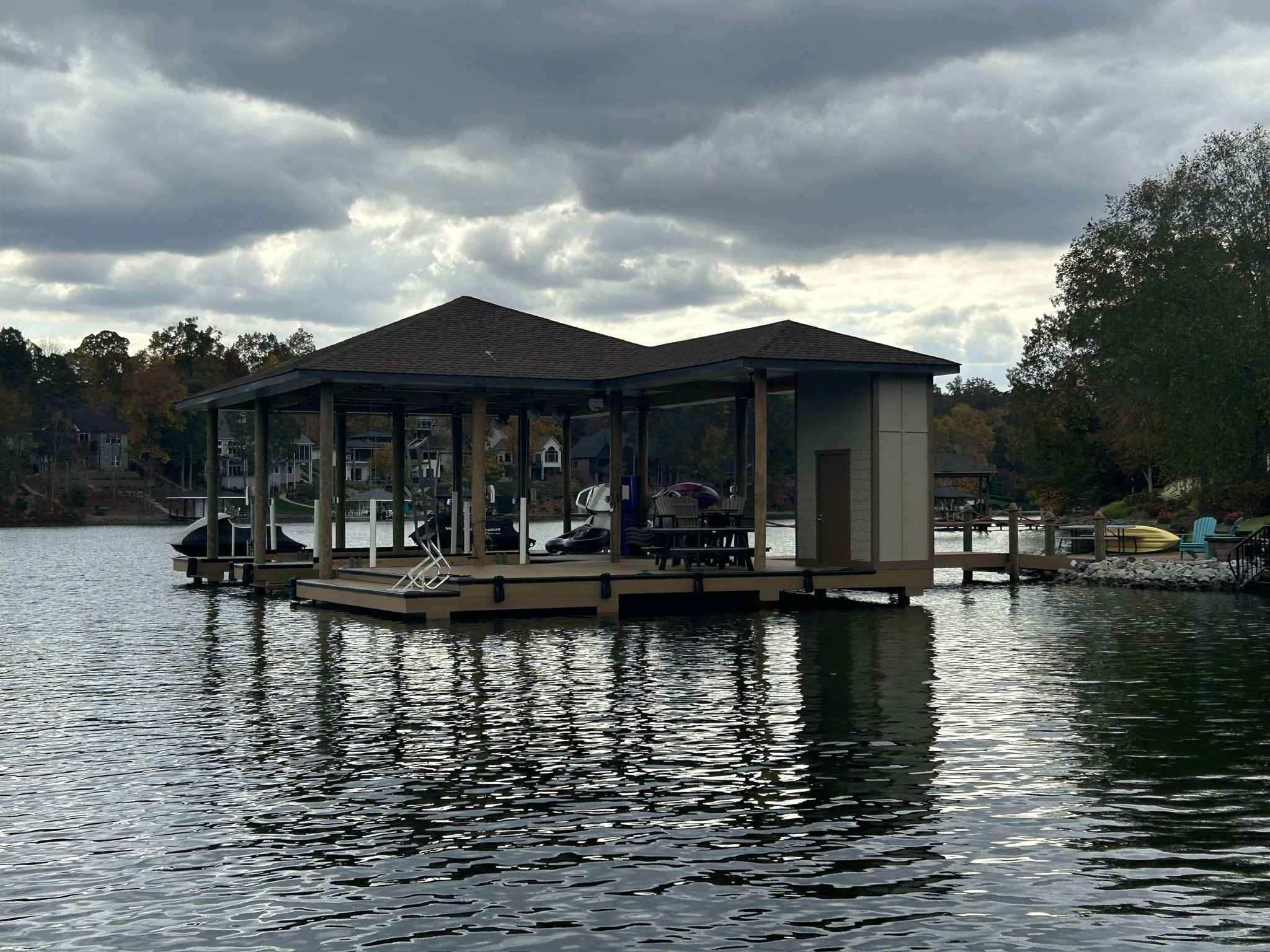Completed custom dock and residential construction project in East Tennessee
