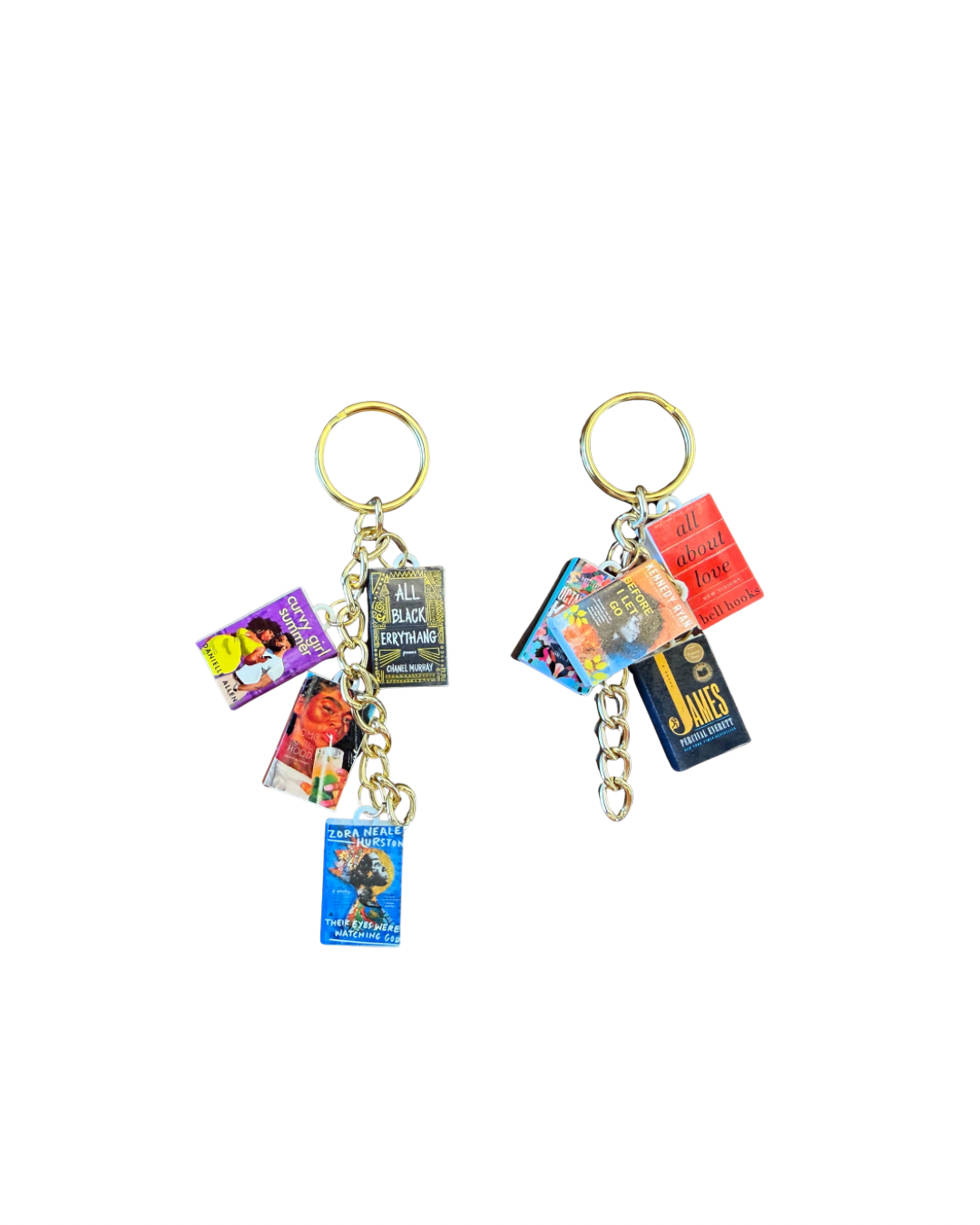 The Literary Miniatures | Gold-Tone Bag Chain with Custom Mini Books