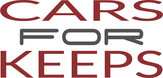 Logo with the text 'CARS FOR KEEPS' in large, stylized red and gray font.