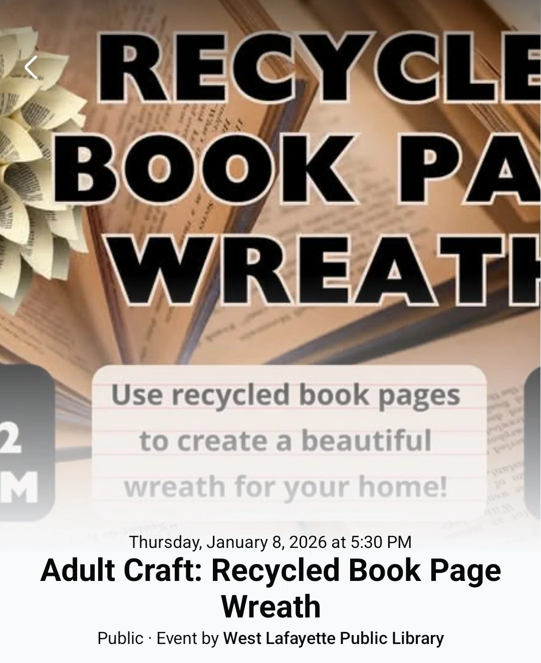Recycle Books into a Wreath