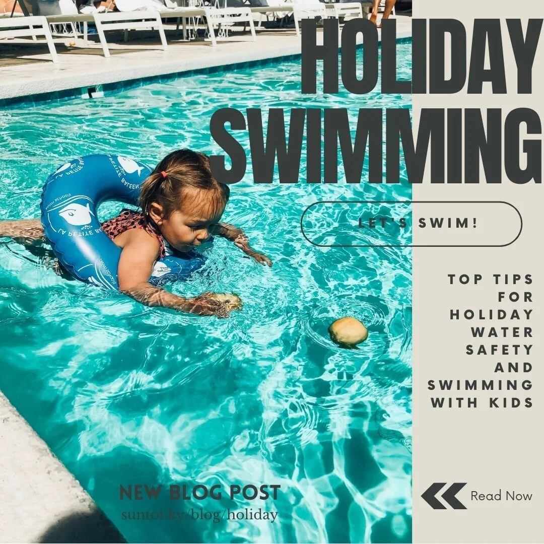 NEW BLOG POST
Holiday Swimming
Whether you spend your vacations swimming at the swimming pool, beach or lake - being up to date on water safety when you have kids is so important!

Take a look at these top tips for water safety and swimming with kids