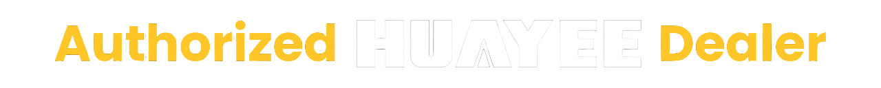 Text on a yellow and black background reading "Authorized HUAYEE Dealer".