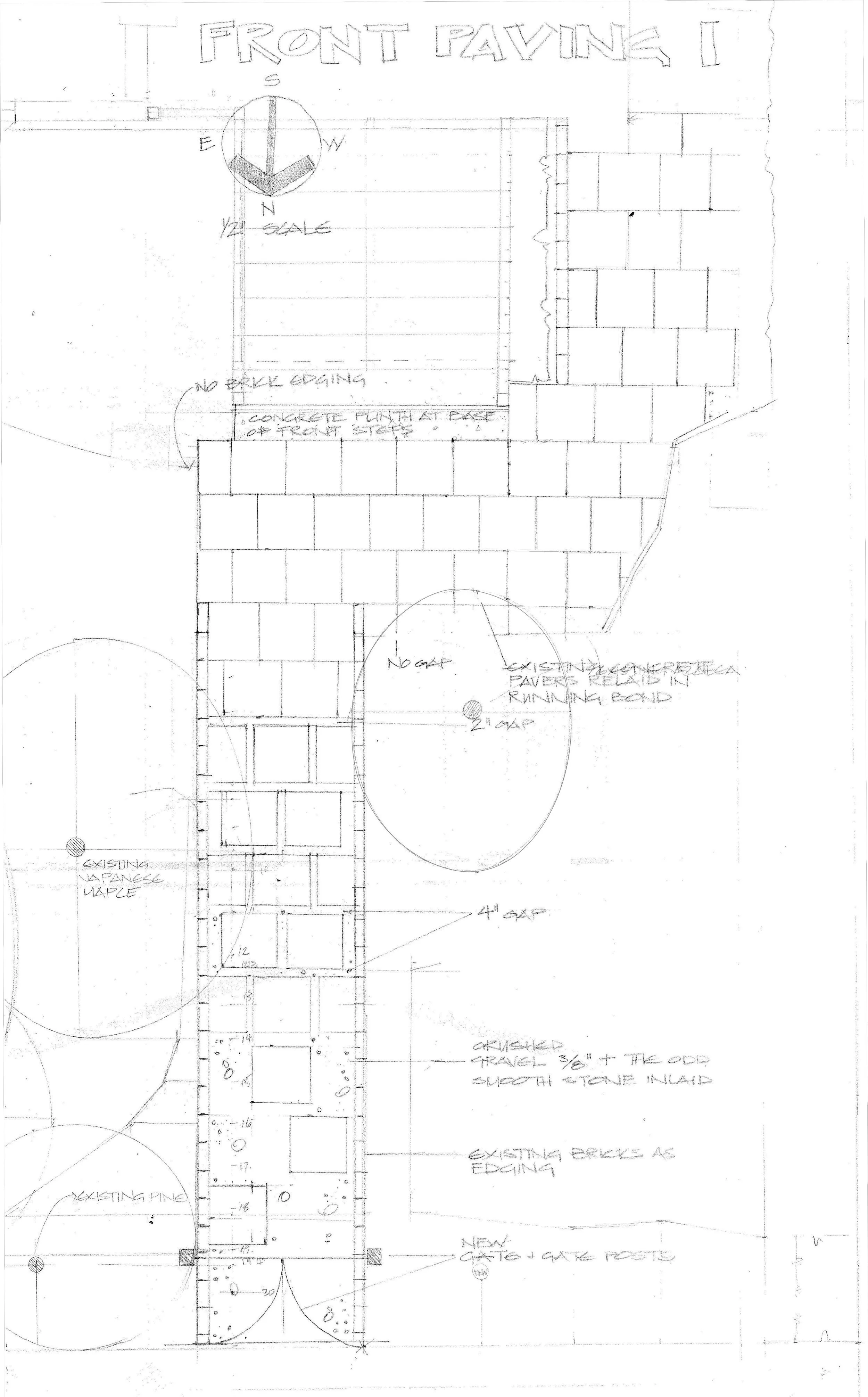 Sketch option for paving layout