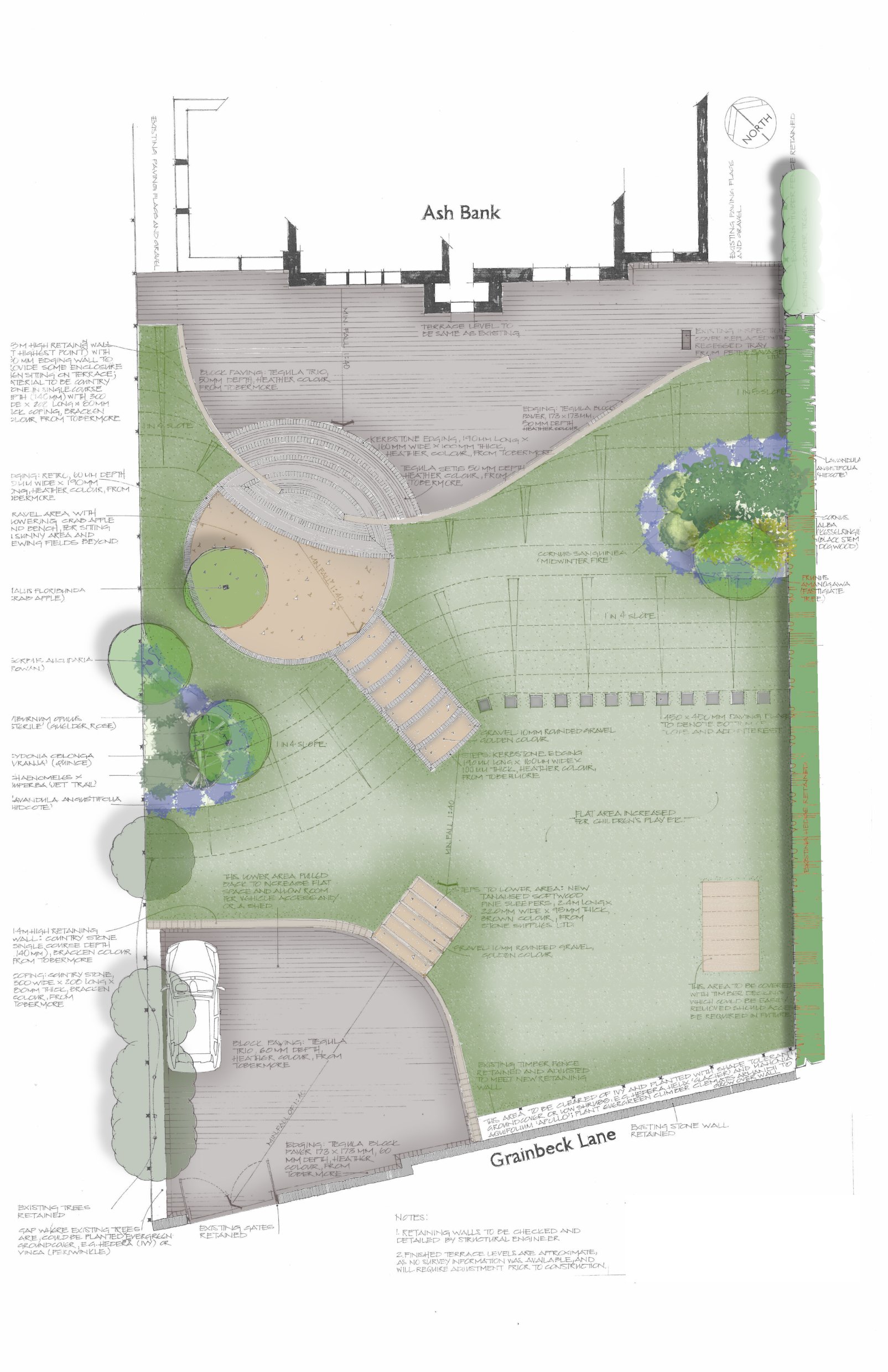 Final landscape plan for back garden
