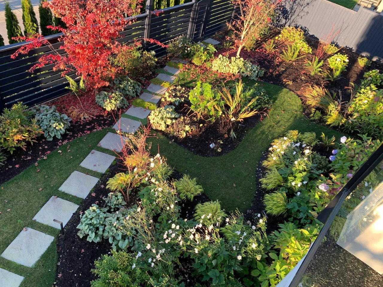 View from upper balcony, in November