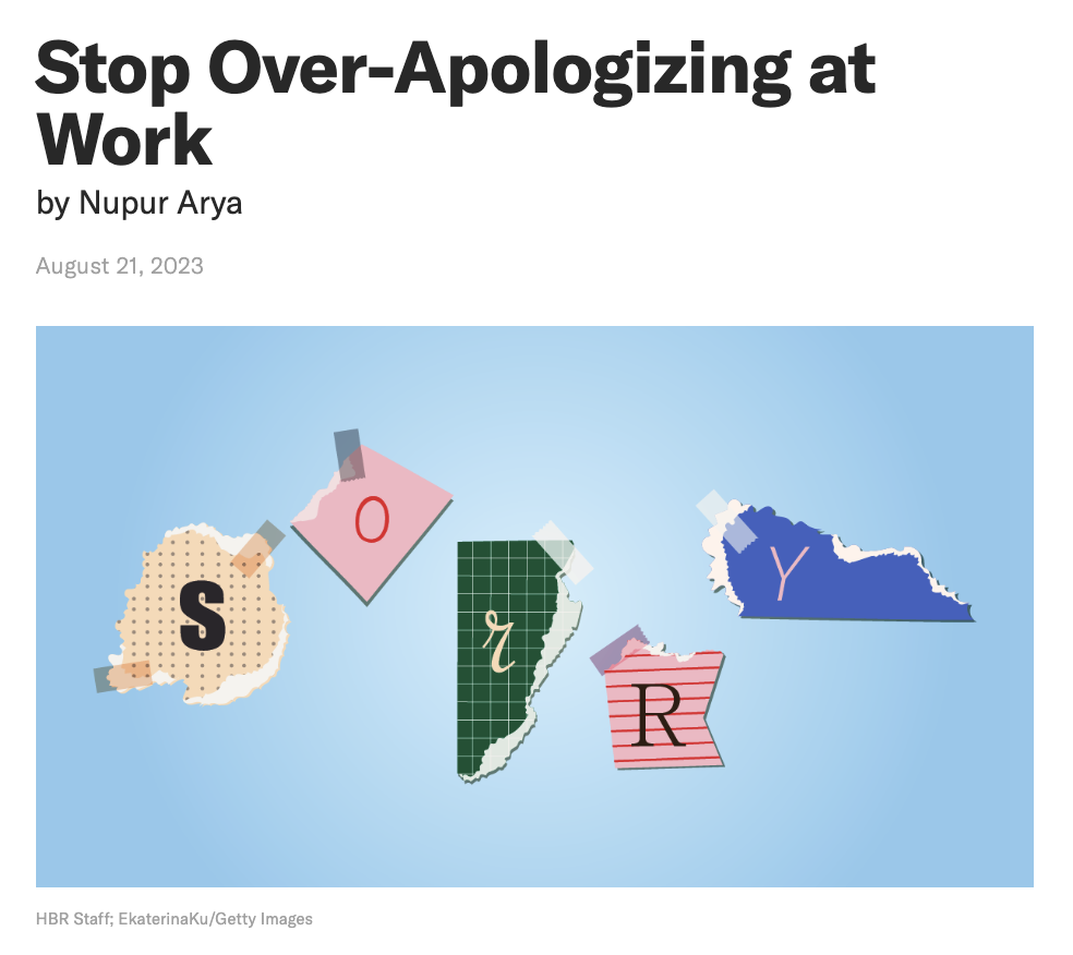 Stop Over-Apologizing at Work