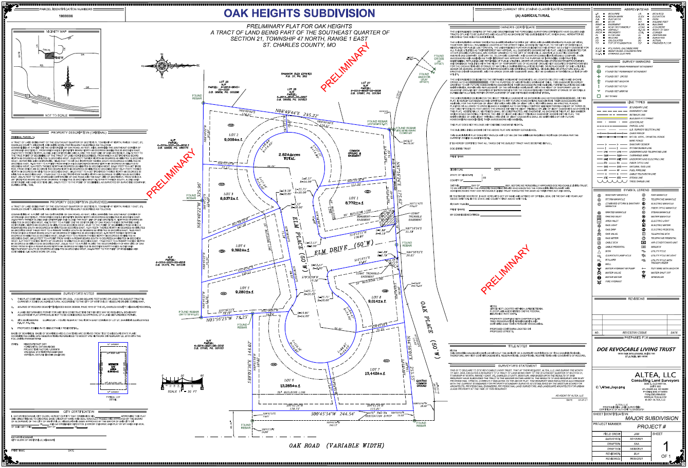 Minor Major Subdivision Plats ALTEA LAND SURVEYORS