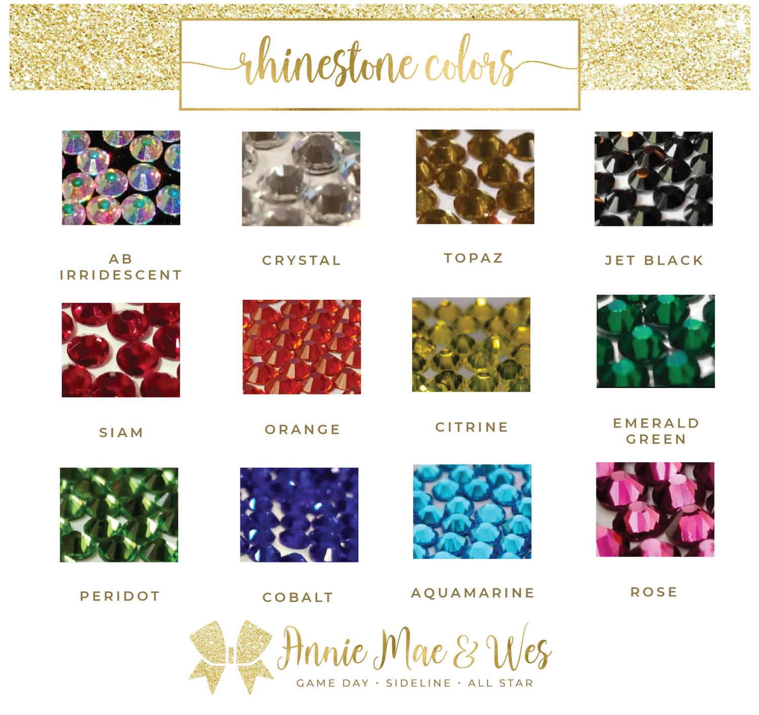3-Color Ombre Rhinestone Bow – Bows With Attitude & Spirit Wear