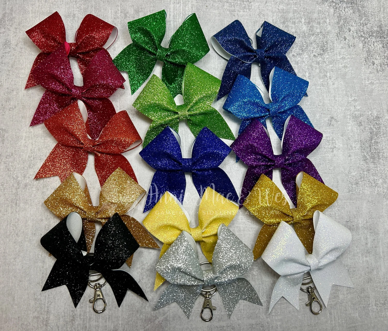 Custom Glitter Cheer Bow Keychains – Personalized Gifts for 