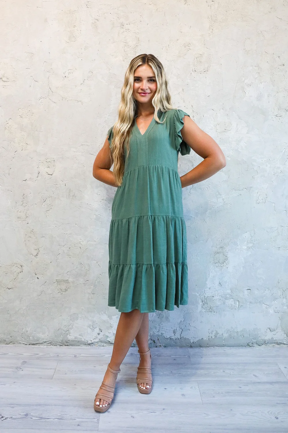 chinese dress ladies Eden Modest Maxi in Honeydew Rose Large main image 0