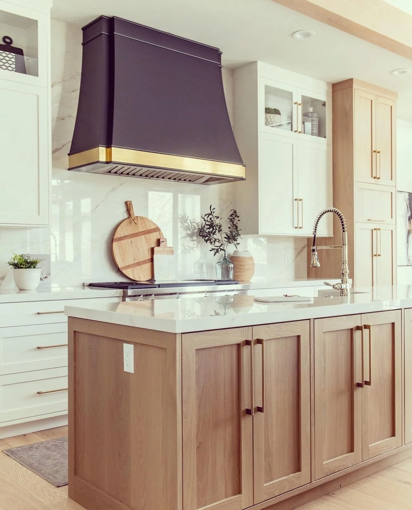 Transitional Kitchen With Warm Contemporary Detailing Kitchen Remodel by Arthur & Ani Custom Designs LLC kitchen quartz granite cabinets tile flooring project photo 4