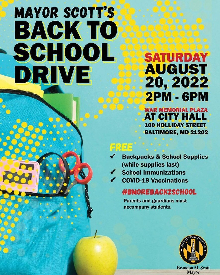 The Mayor&rsquo;s Back to School Event!
Saturday, August 20, 2022. Free backpacks and school supplies will be provided on a first come first serve basis.
The event will also offer arts and crafts, food and fun activities. To find out more information