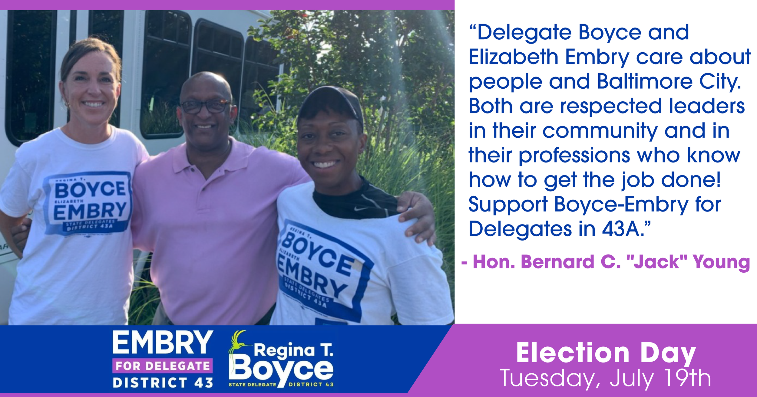 Jack Young endorses Elizabeth Embry and Regina Boyce
