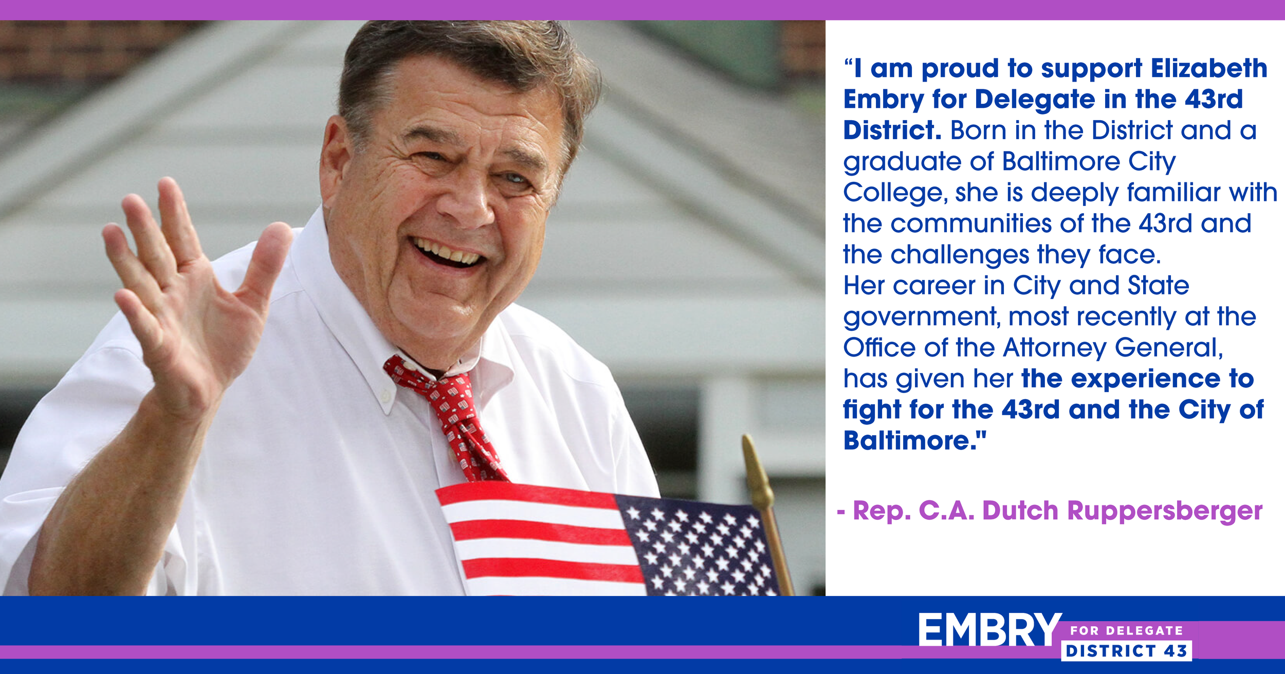 Rep. Dutch Ruppersberger endorses Elizabeth Embry