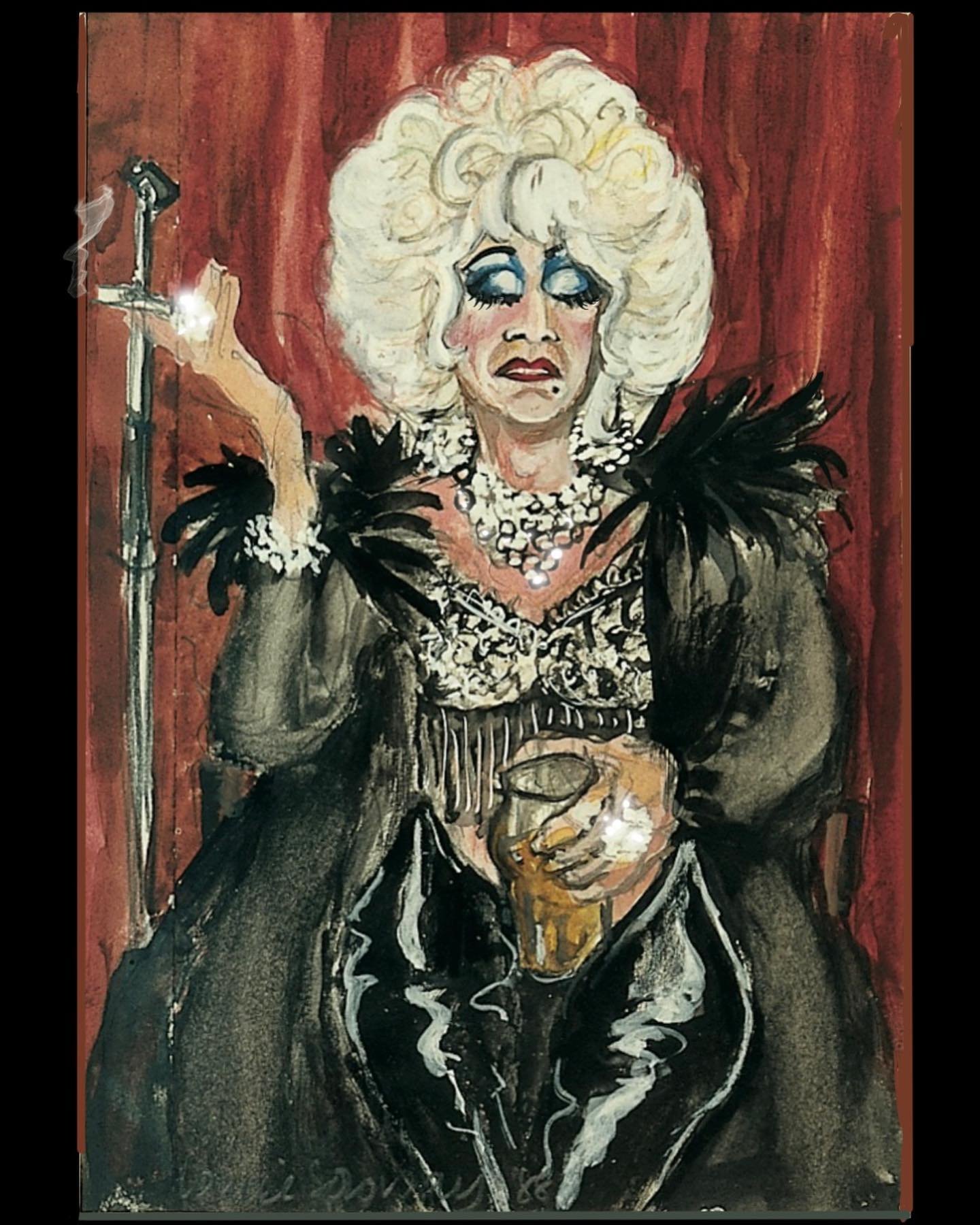 Sadly nearly all the characters I drew during London&rsquo;s 1980&rsquo;s Drag scene are no longer alive. Lily Savage being one of the last who died in March this year 2023. I saw some memorable drag shows, dementedly sketching away at live shows pro