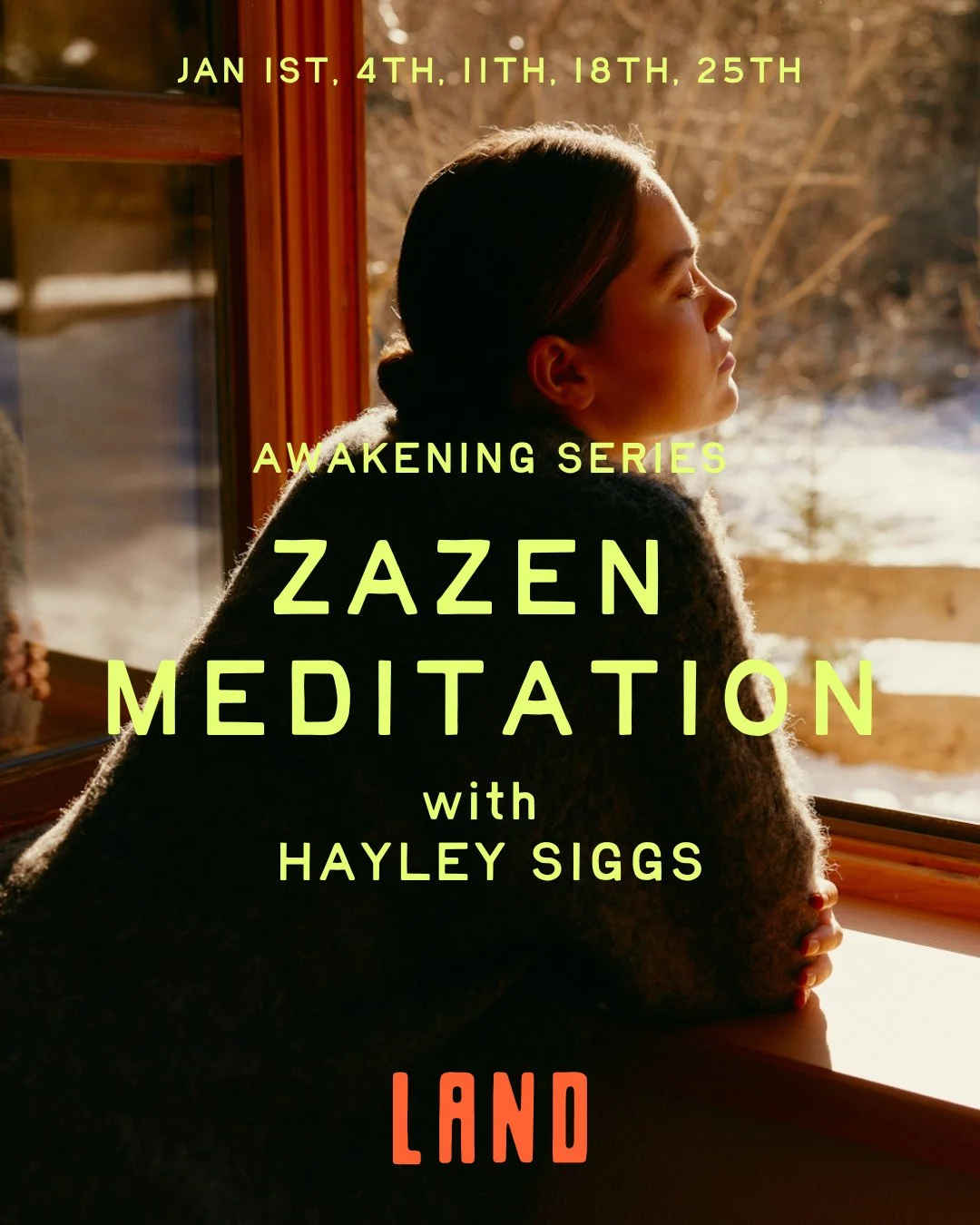 &quot;We don't sit in meditation to become good meditators. We sit in meditation so that we'll be more awake in our lives.&quot; - Pema Chodron⁠
⁠
Awakening Series: Zazen Meditation⁠
with Hayley Siggs⁠
⁠
Jan 1st, 4th, 11th, 18th and 25th⁠
Join for on