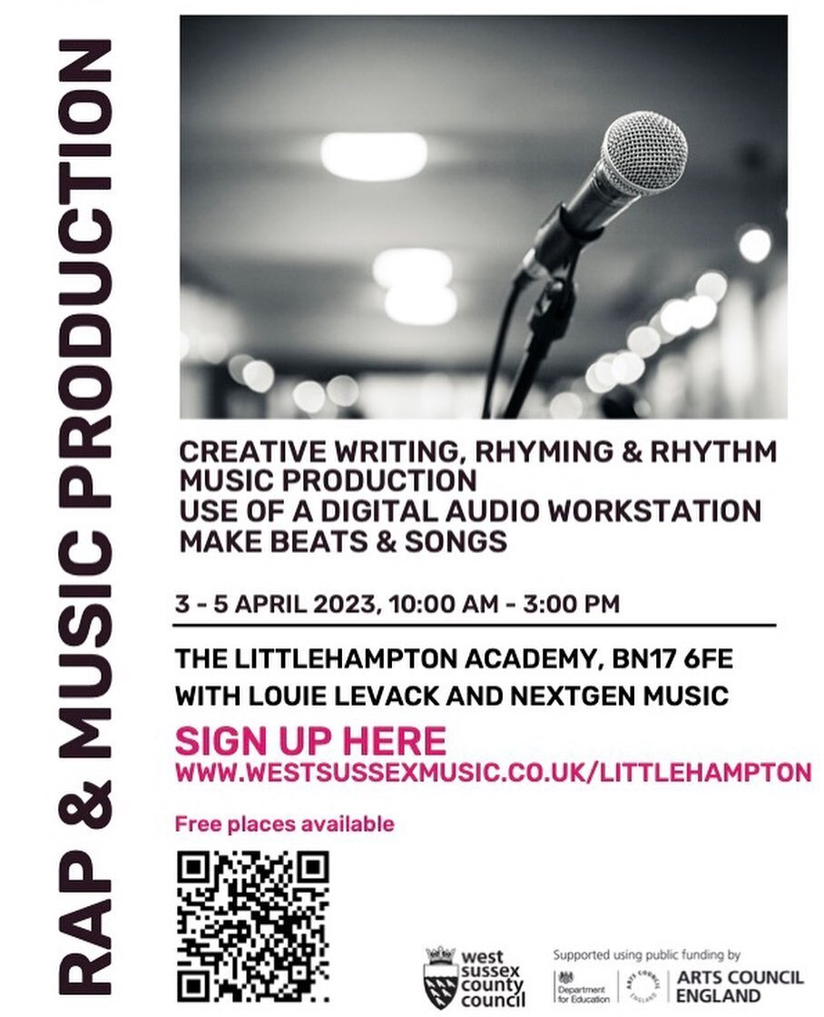 After the amazing success of the workshops we ran in the Christmas Holidays alongside @westsussexmusic , we can&rsquo;t wait to offer both Music Production &amp; DJ Workshops in the forthcoming Easter Holidays, starting next Monday!

If this sounds l