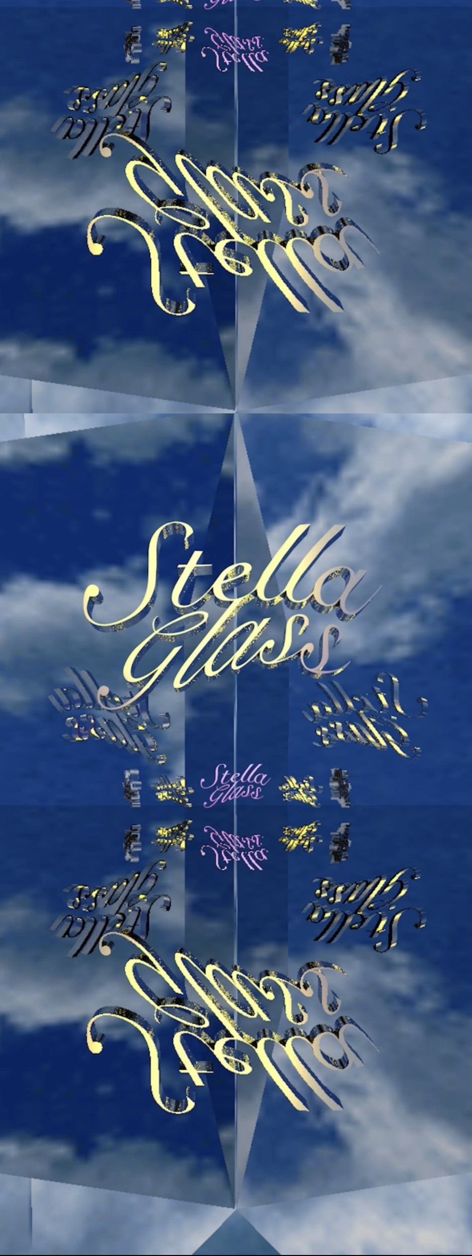 "in the clouds"V2 (taller) a still created from an animation done by @jimmythelight, that was then cropped and mirrored. July 9 '23. 