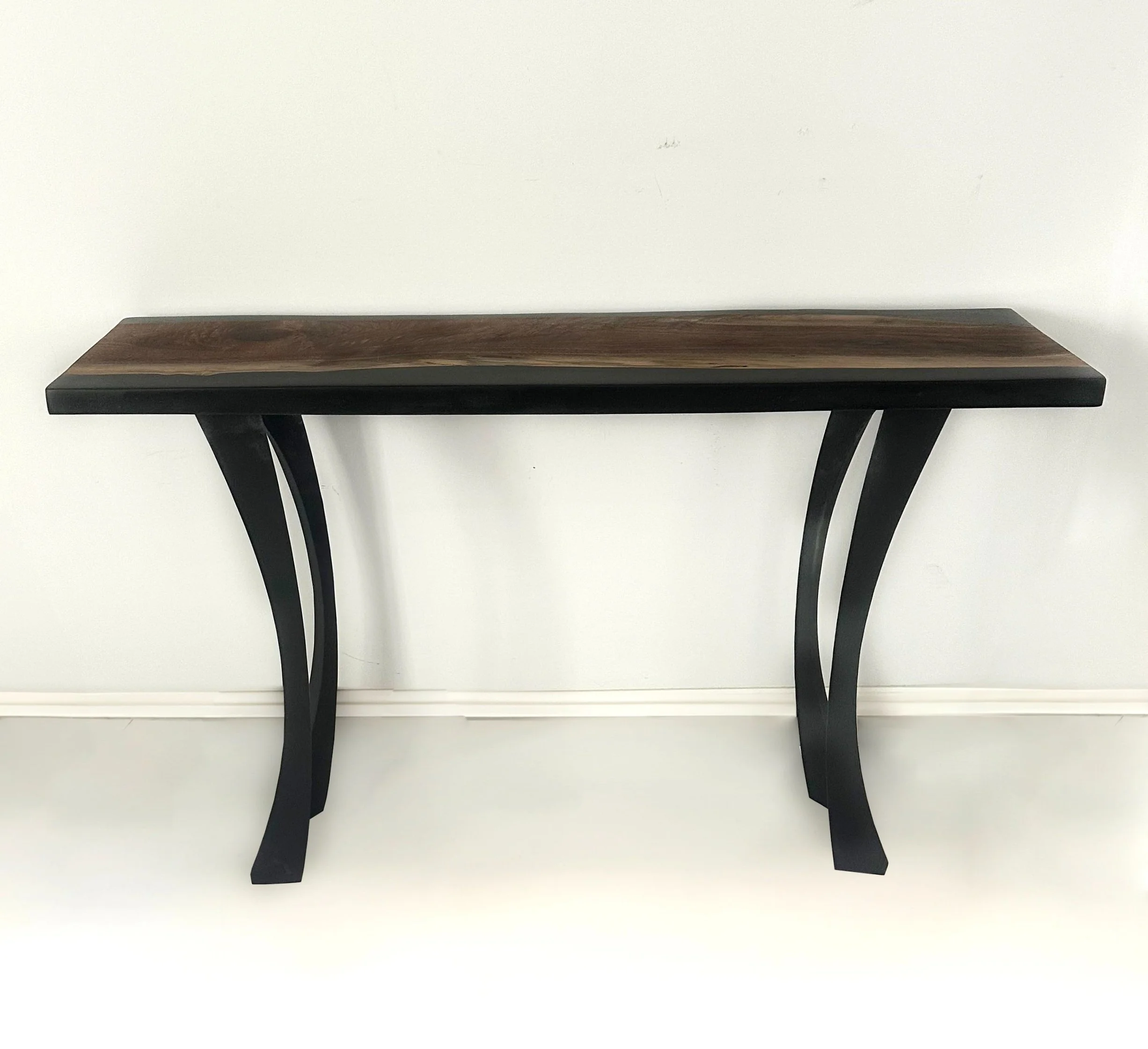 Wood Top Console Table